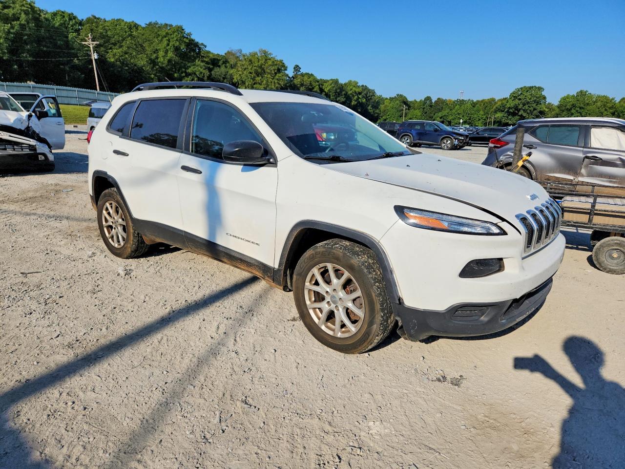 2017 Jeep Cherokee Sport White vin: 1C4PJMAB6HW584688