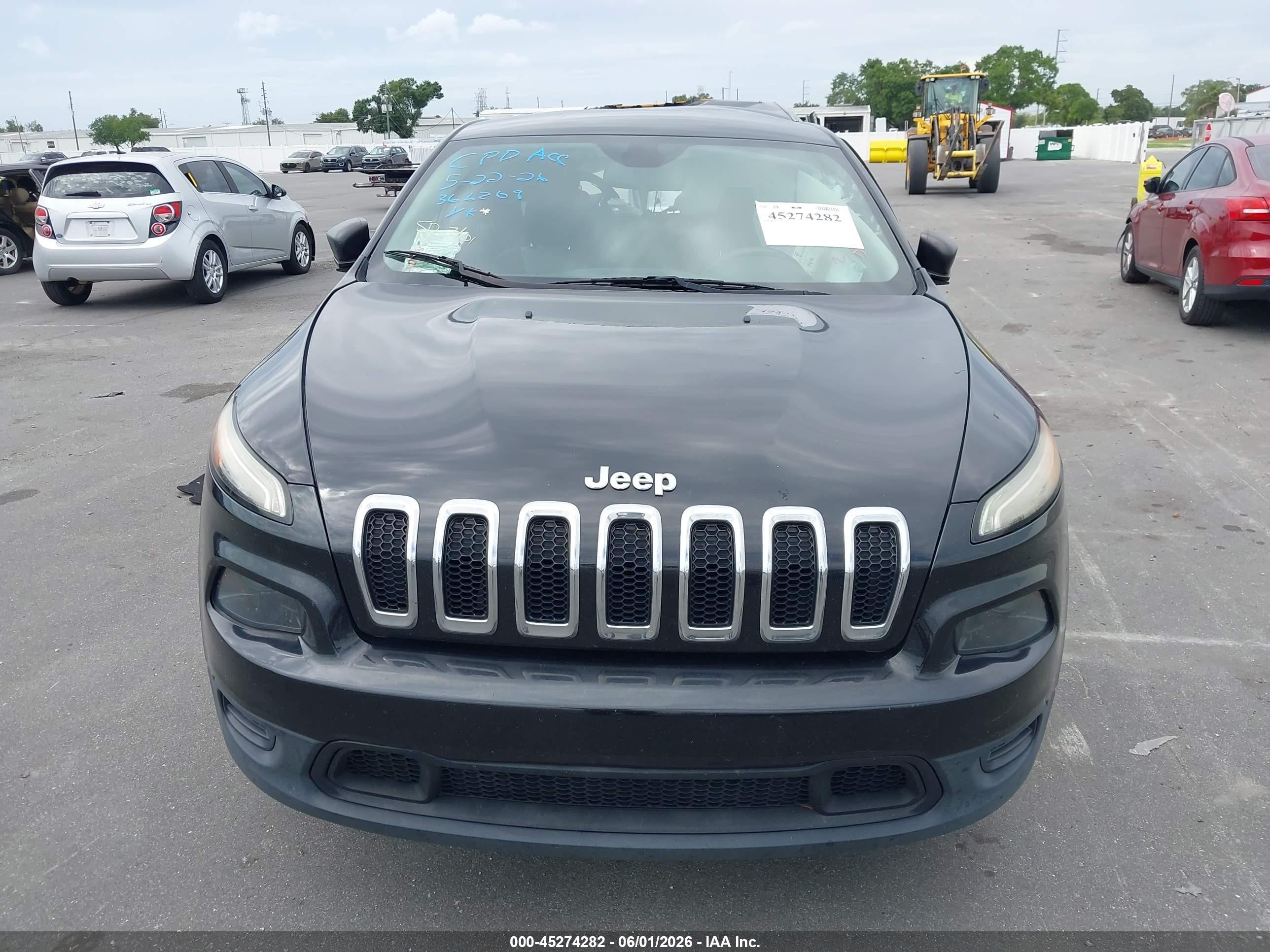 2014 Jeep Cherokee Sport Black vin: 1C4PJMAB7EW121762
