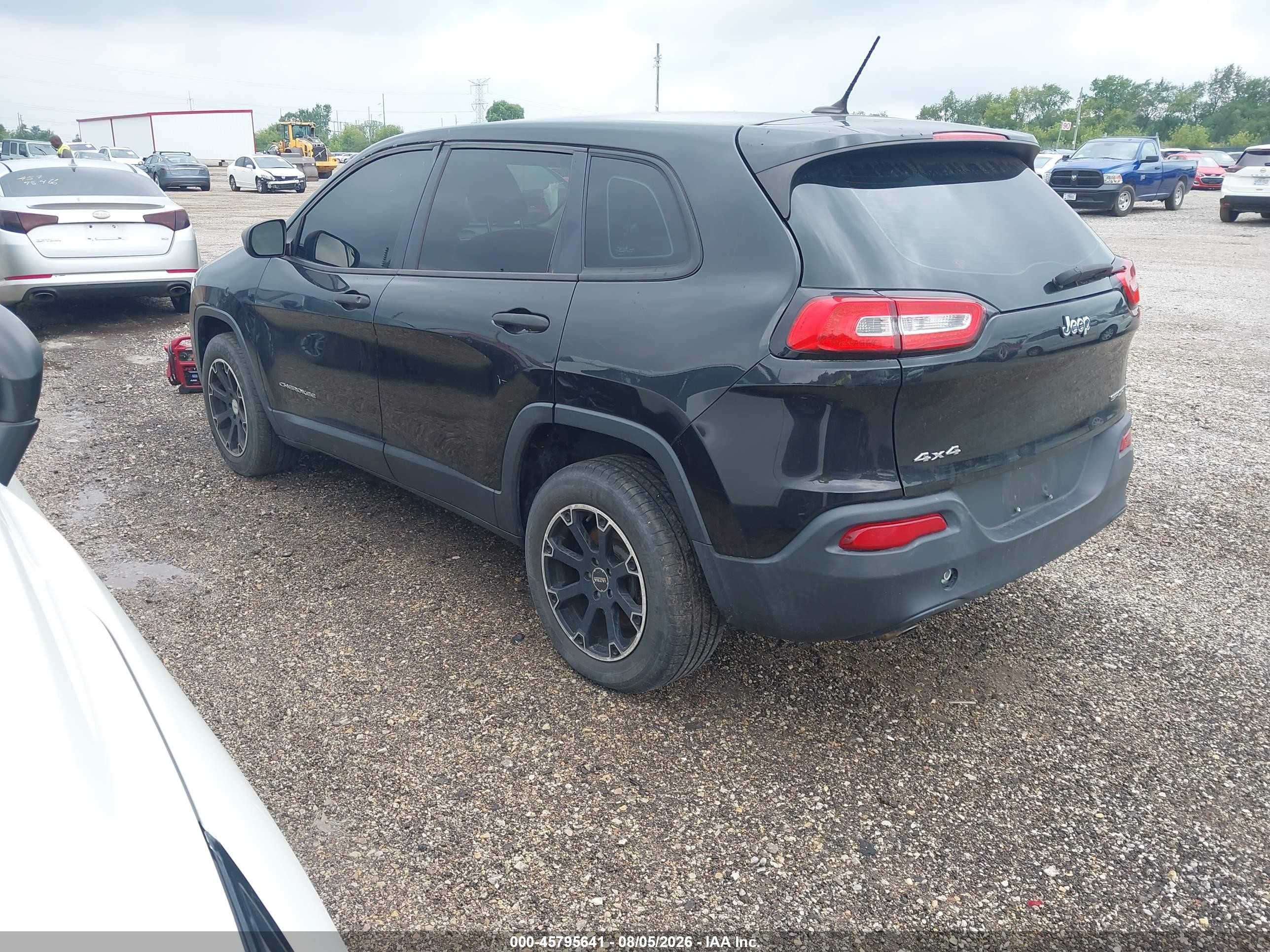 2014 Jeep Cherokee Sport Black vin: 1C4PJMAB7EW149870