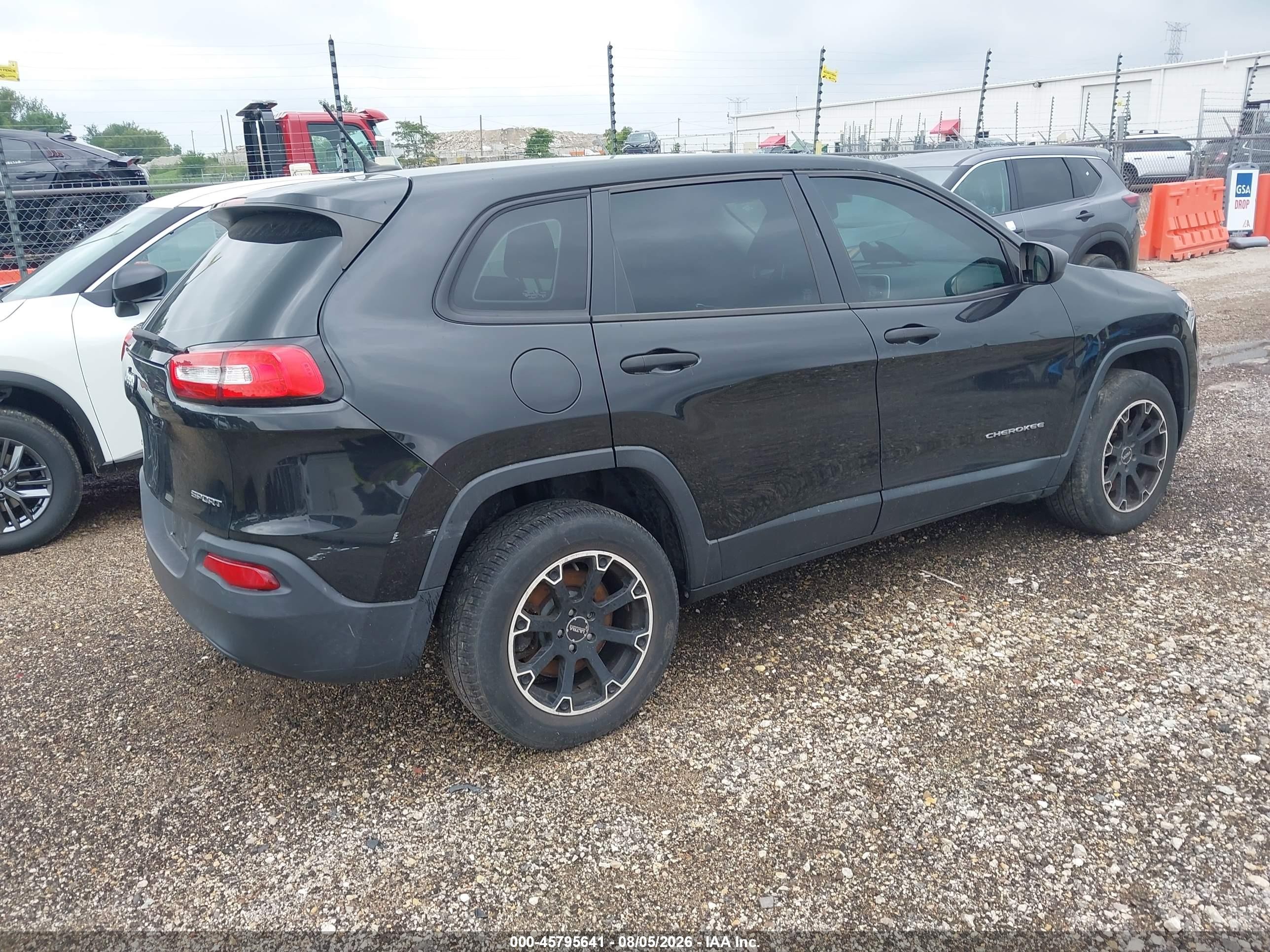 2014 Jeep Cherokee Sport Black vin: 1C4PJMAB7EW149870
