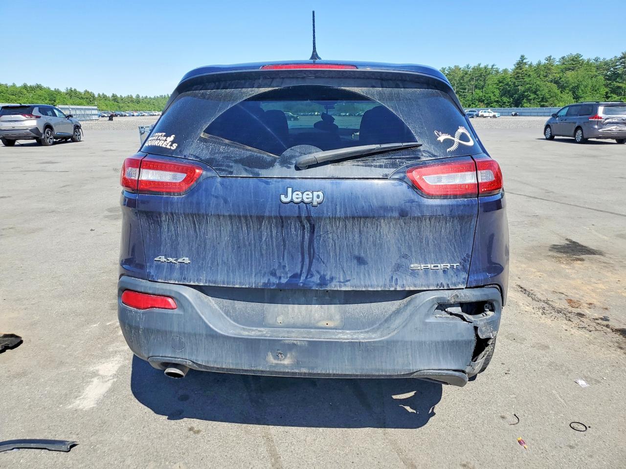 2014 Jeep Cherokee Sport Blue vin: 1C4PJMAB7EW252982