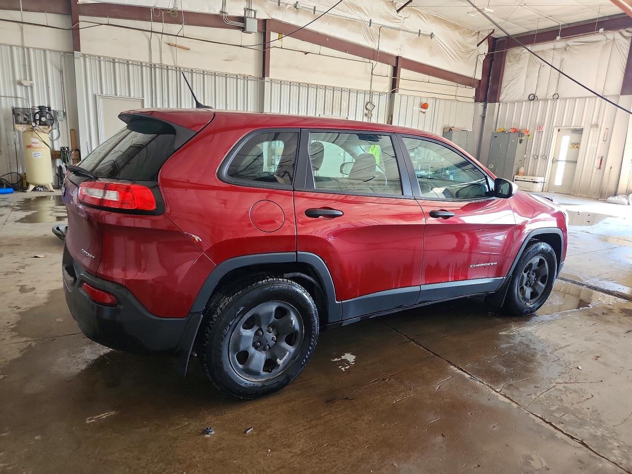 2014 Jeep Cherokee Sport Maroon vin: 1C4PJMAB7EW264548