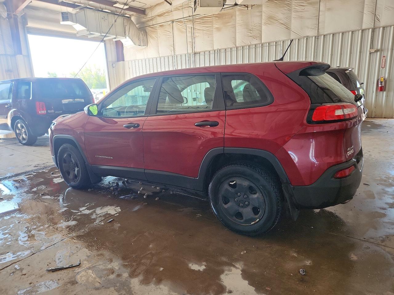 2014 Jeep Cherokee Sport Maroon vin: 1C4PJMAB7EW264548