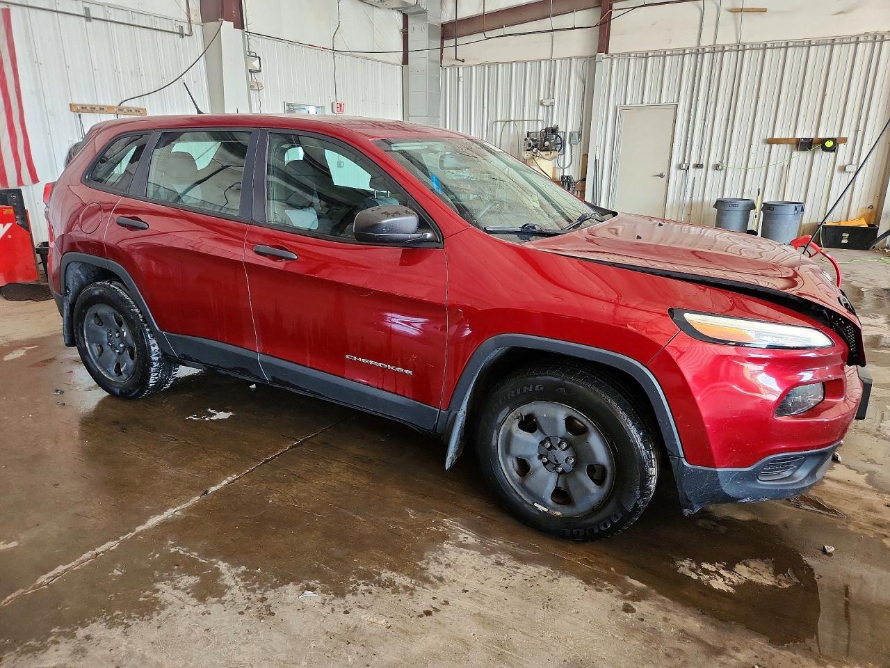 2014 Jeep Cherokee Sport Maroon vin: 1C4PJMAB7EW264548