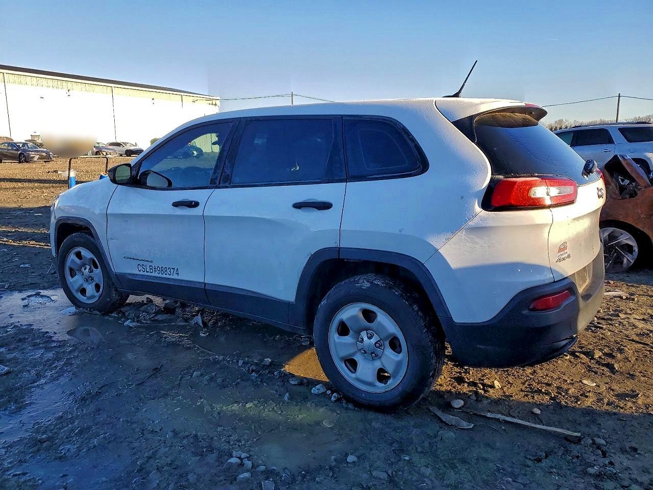 2015 Jeep Cherokee Sport White vin: 1C4PJMAB7FW505154