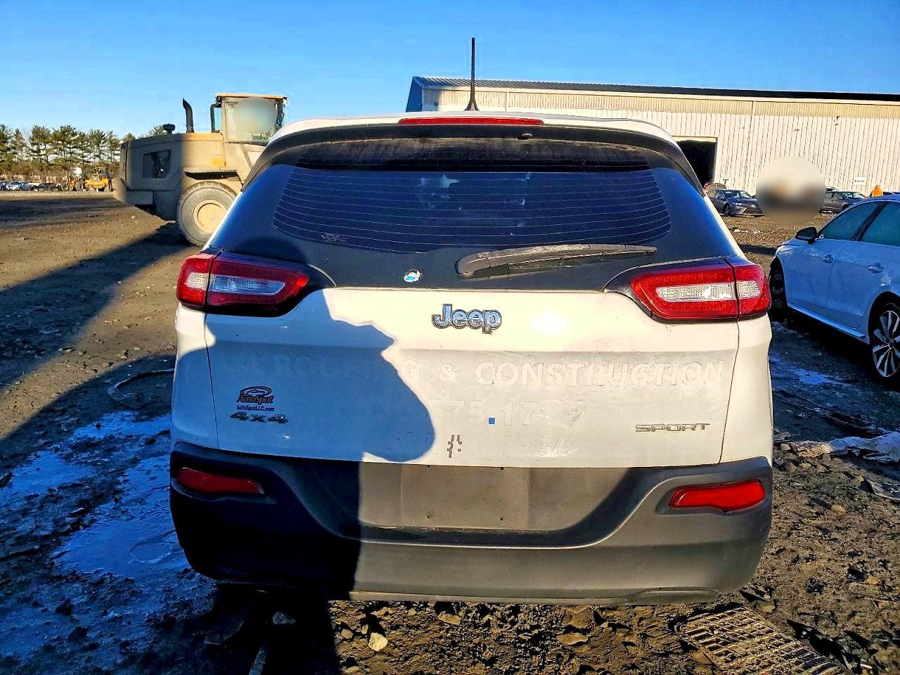 2015 Jeep Cherokee Sport White vin: 1C4PJMAB7FW505154