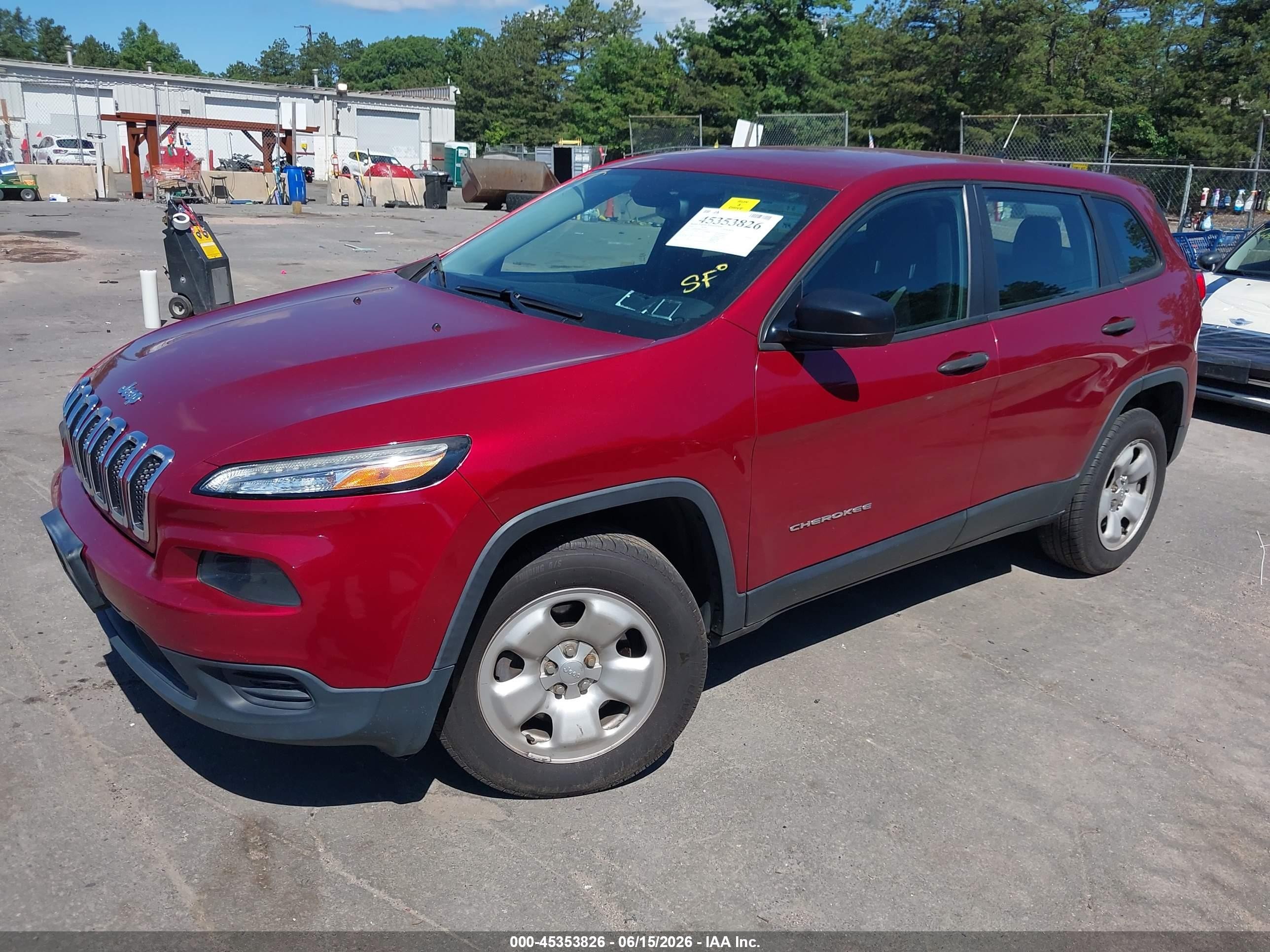 2014 Jeep Cherokee Sport Red vin: 1C4PJMAB8EW175314