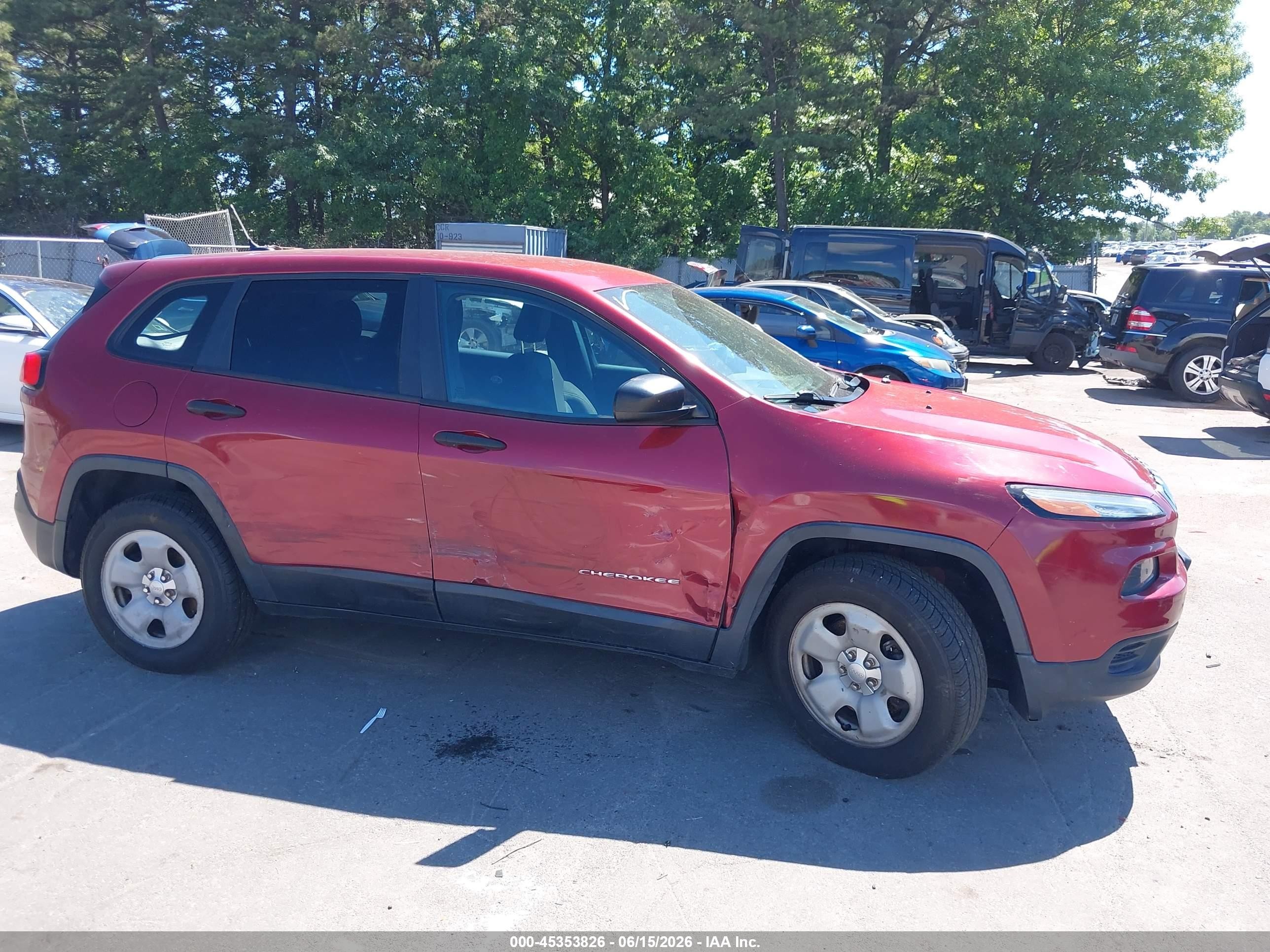 2014 Jeep Cherokee Sport Red vin: 1C4PJMAB8EW175314