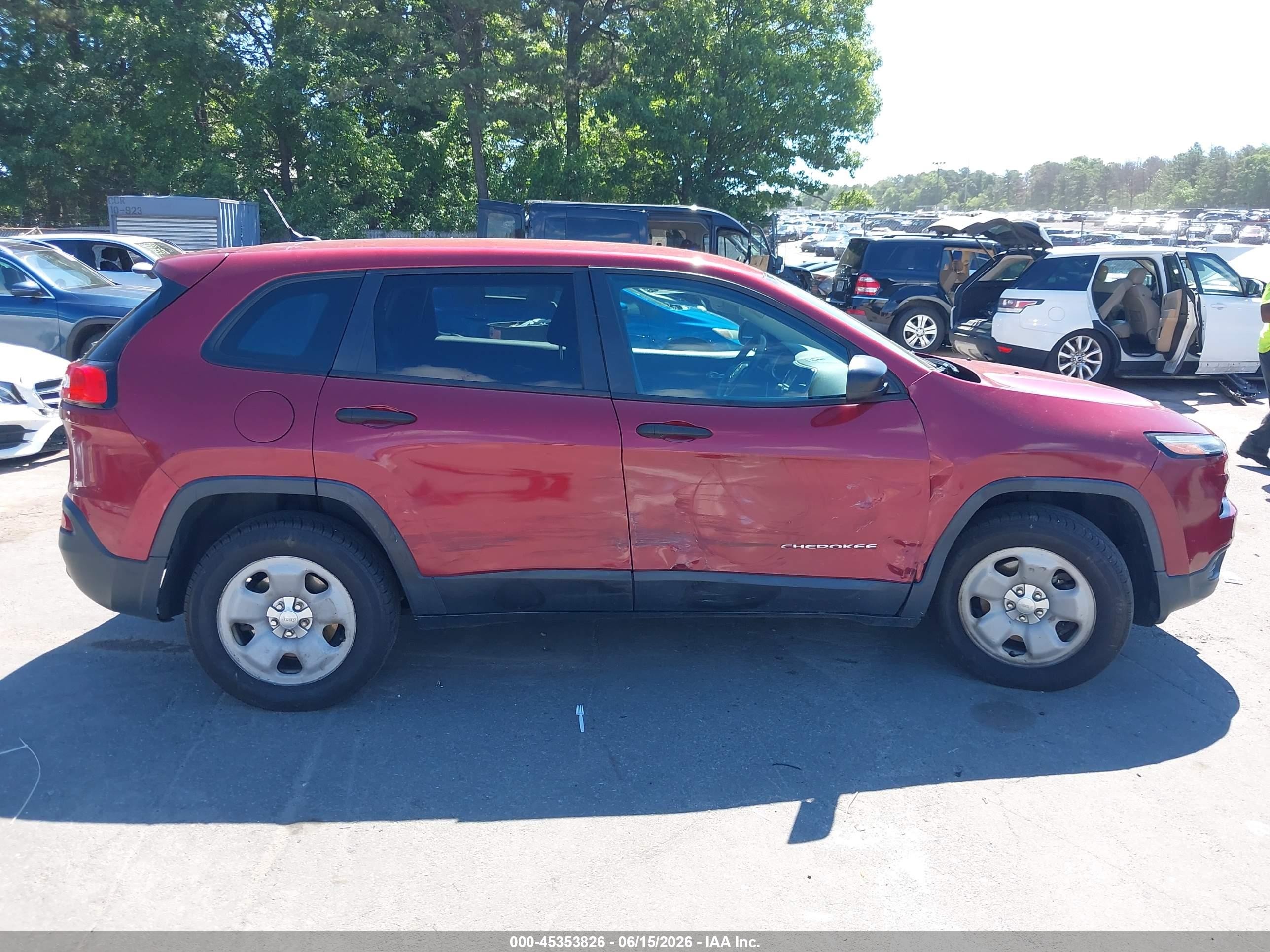 2014 Jeep Cherokee Sport Red vin: 1C4PJMAB8EW175314