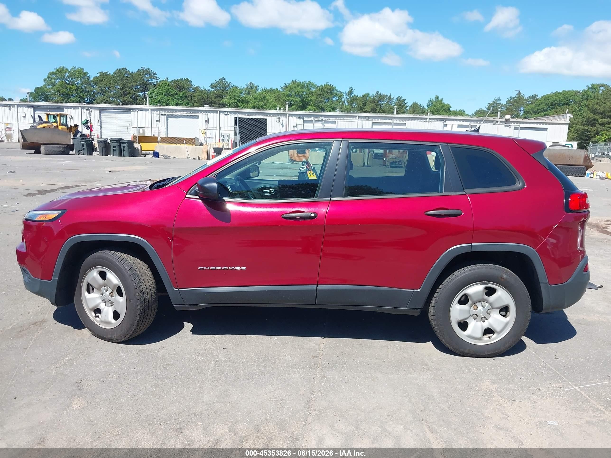 2014 Jeep Cherokee Sport Red vin: 1C4PJMAB8EW175314