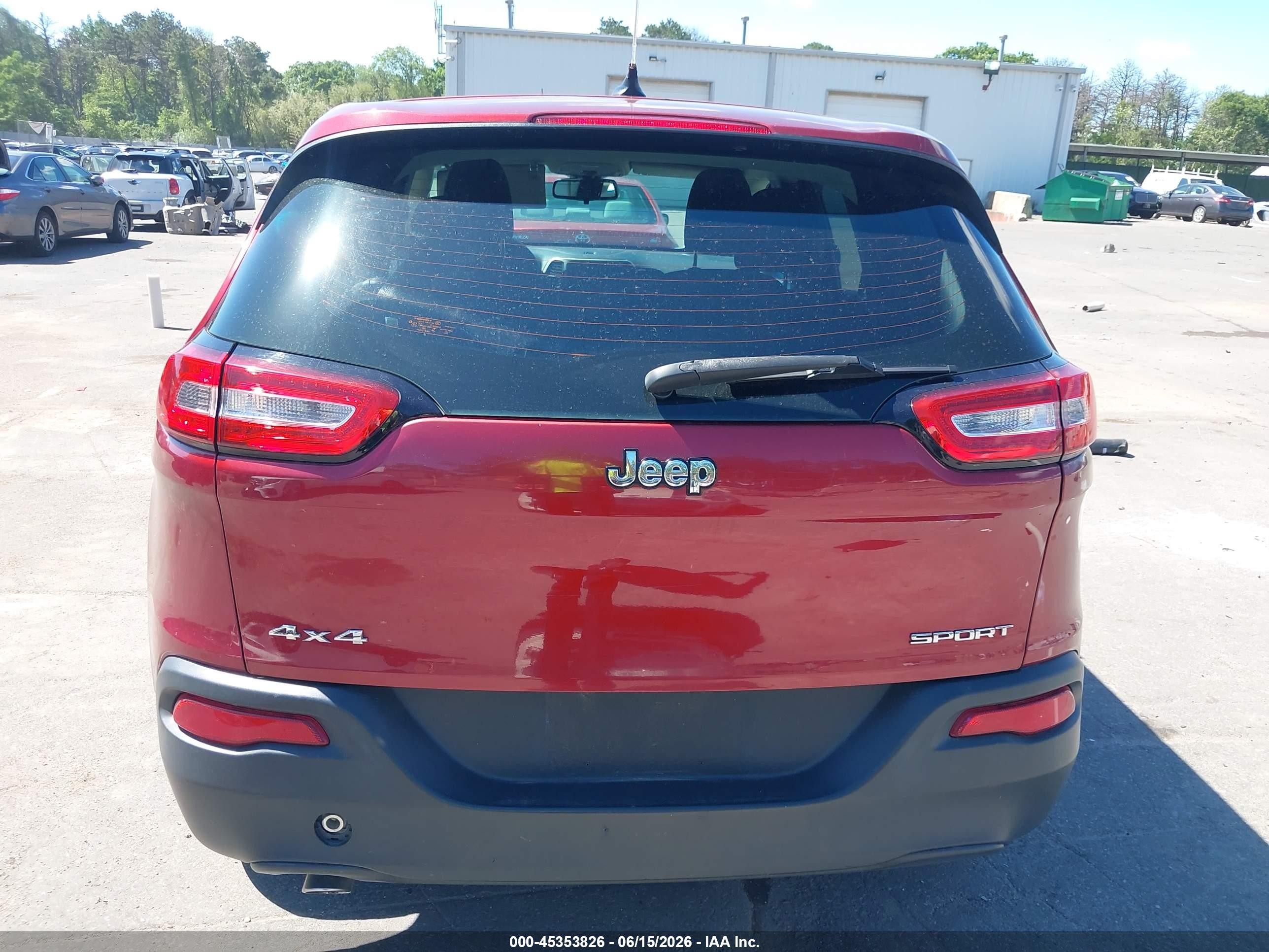 2014 Jeep Cherokee Sport Red vin: 1C4PJMAB8EW175314