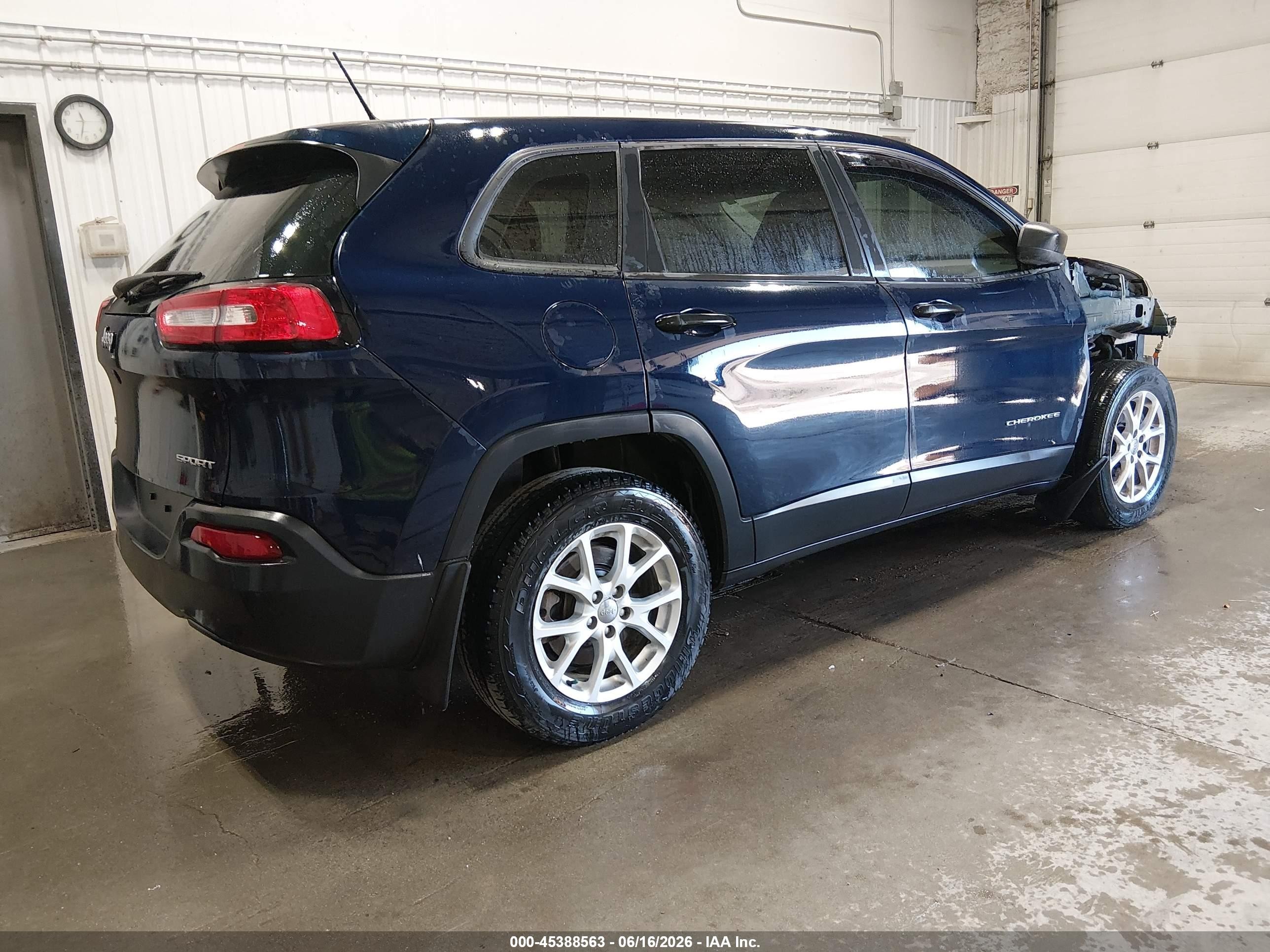2014 Jeep Cherokee Sport Blue vin: 1C4PJMAB8EW215228