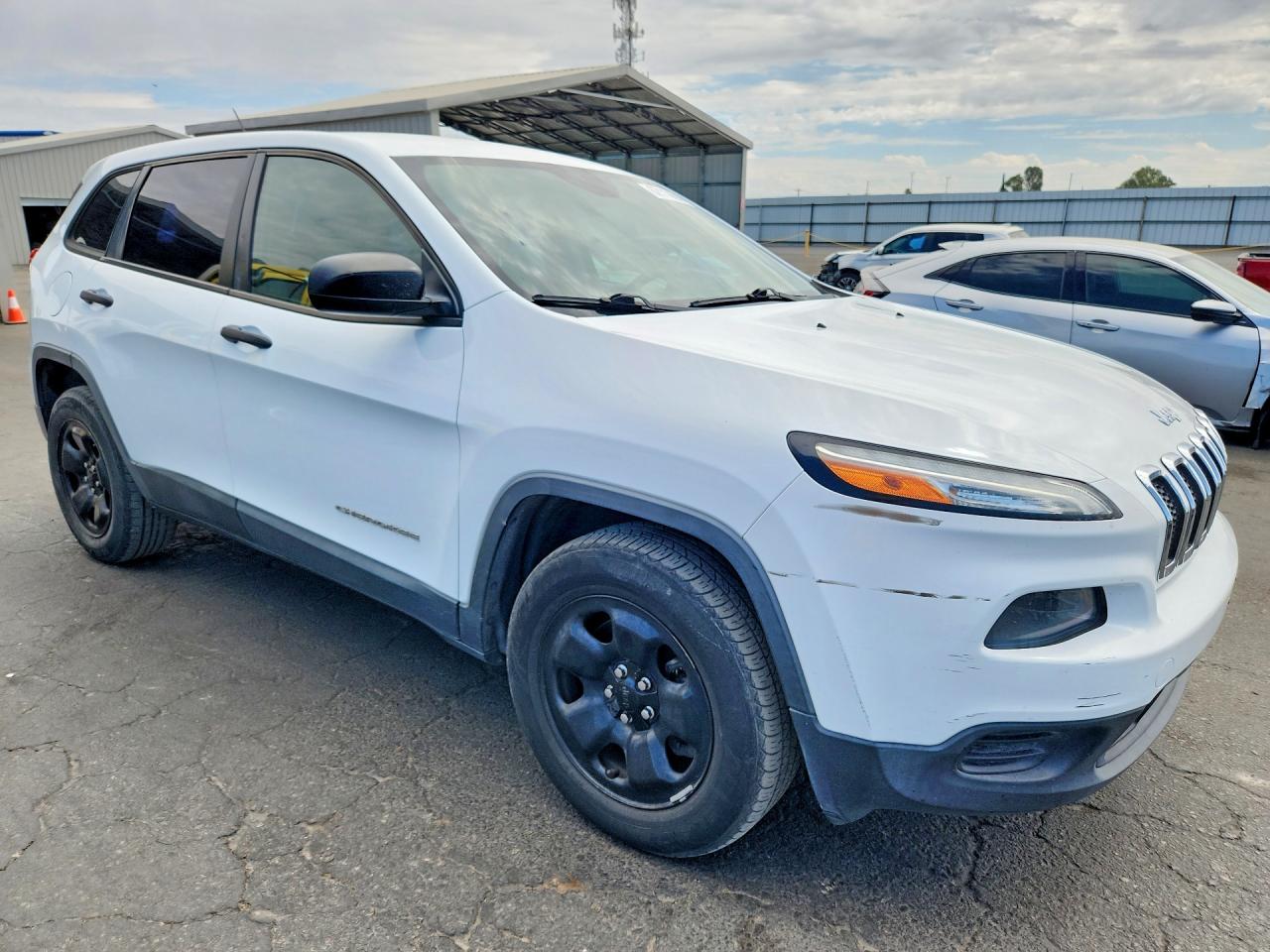 2014 Jeep Cherokee Sport White vin: 1C4PJMAB8EW233115