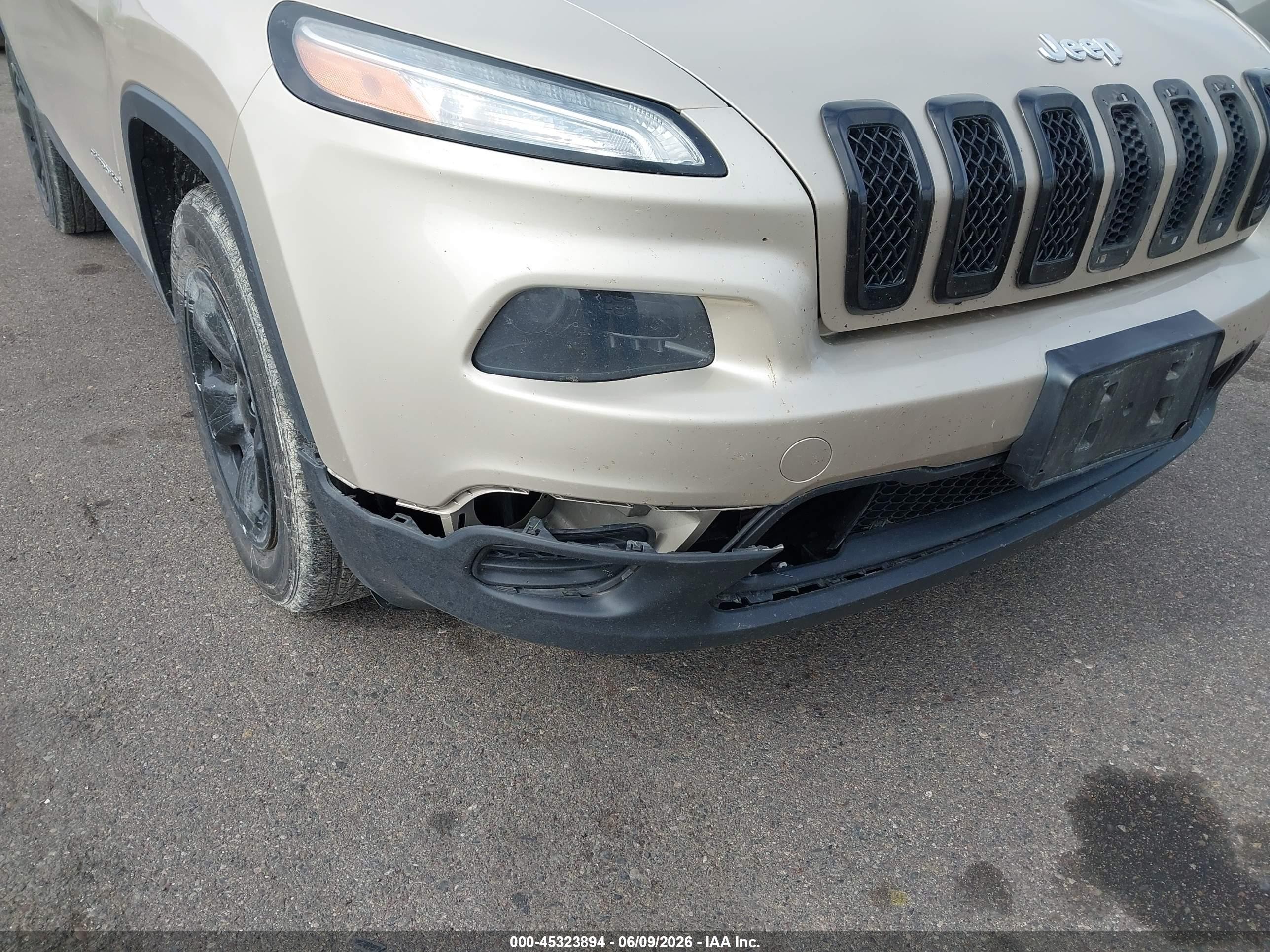 2014 Jeep Cherokee Sport Beige vin: 1C4PJMAB8EW272867