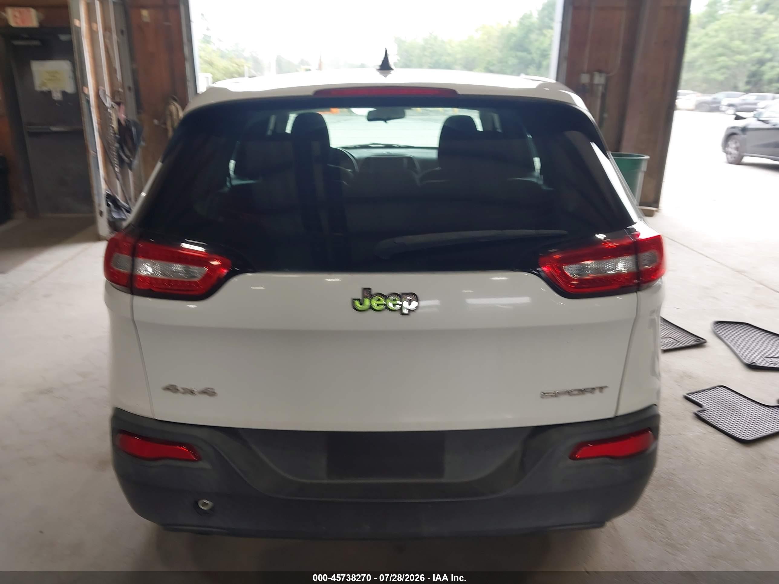 2014 Jeep Cherokee Sport White vin: 1C4PJMAB8EW287000