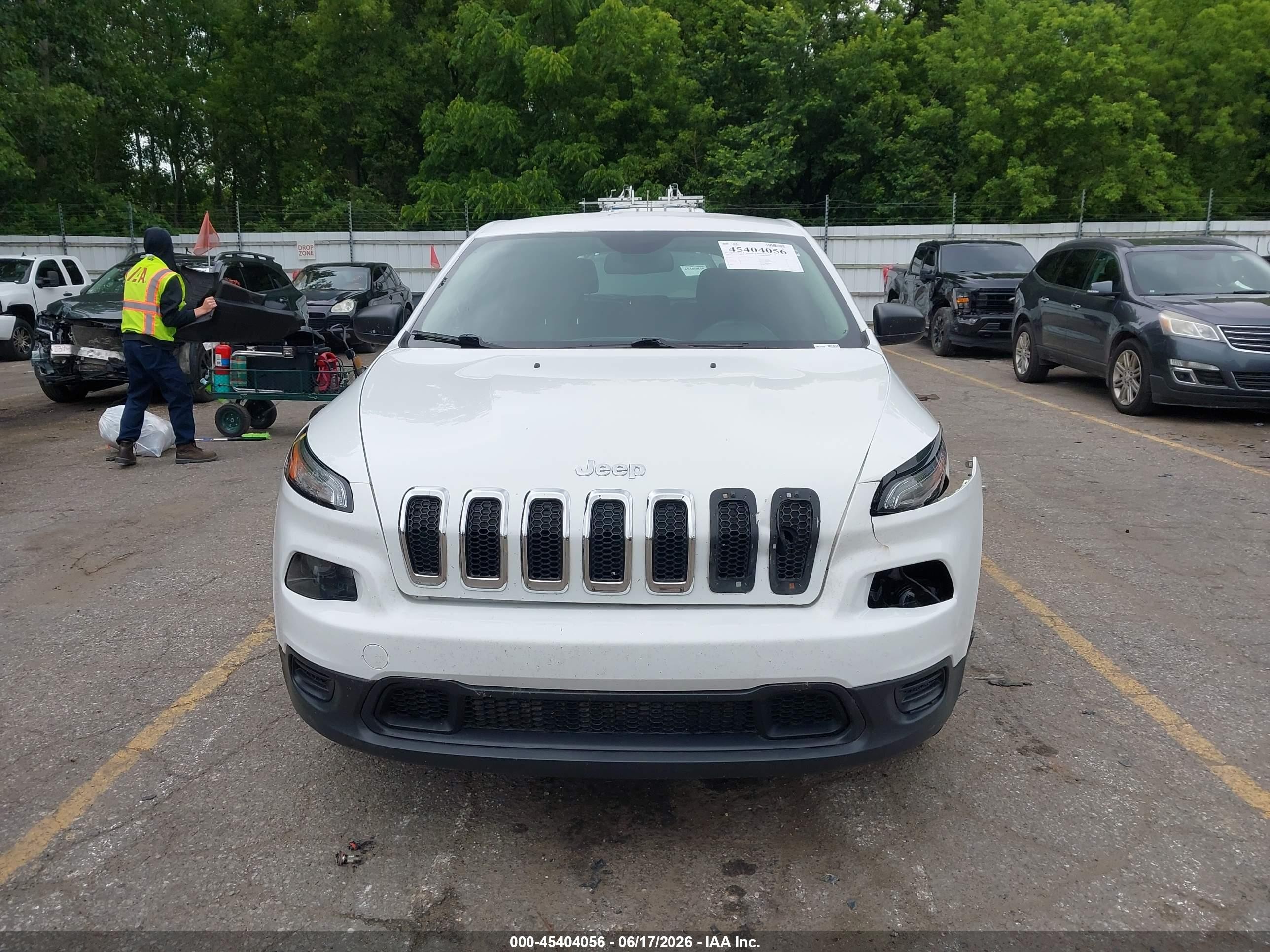 2015 Jeep Cherokee Sport White vin: 1C4PJMAB8FW591090
