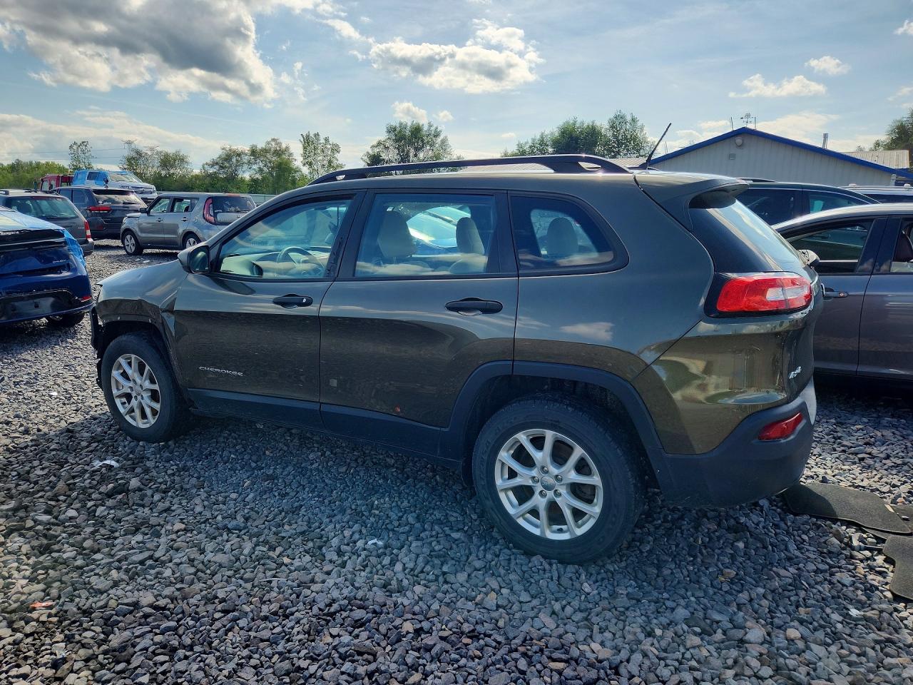 2015 Jeep Cherokee Sport Green vin: 1C4PJMAB8FW649778