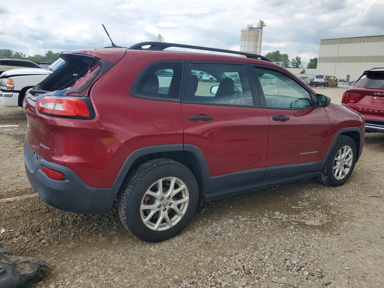 2015 Jeep Cherokee Sport Red vin: 1C4PJMAB8FW762923