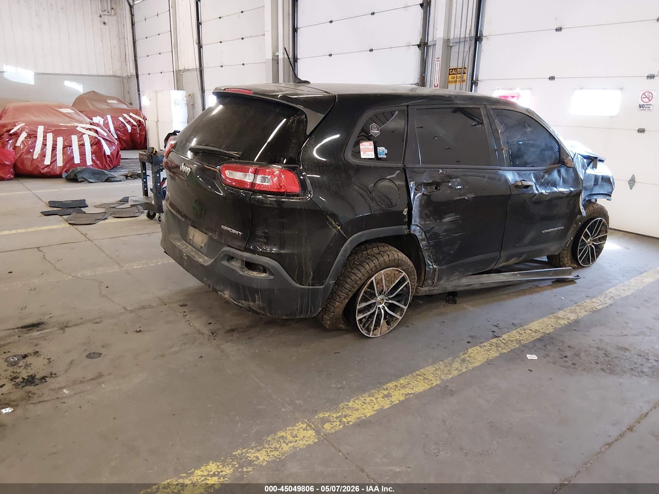 2015 Jeep Cherokee Sport Black vin: 1C4PJMAB8FW792097