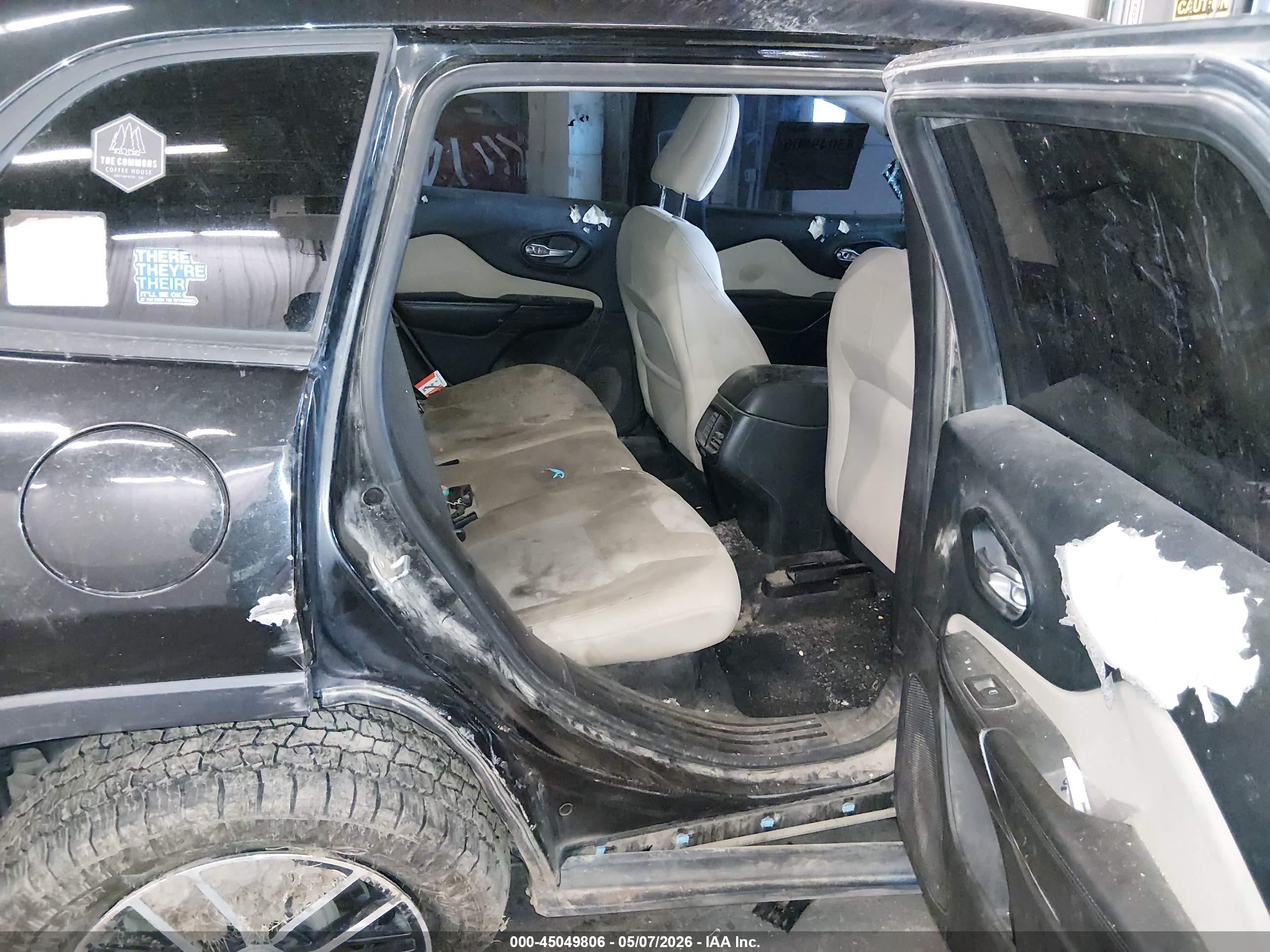 2015 Jeep Cherokee Sport Black vin: 1C4PJMAB8FW792097