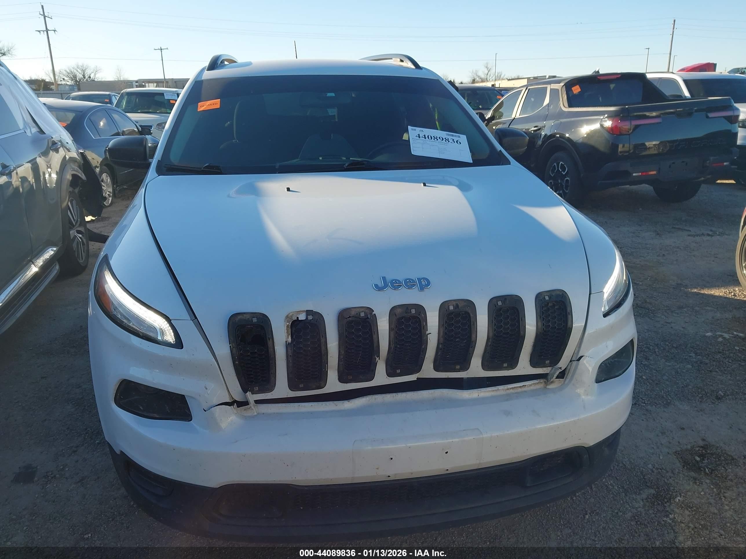 2016 Jeep Cherokee Sport Белый vin: 1C4PJMAB8GW278431