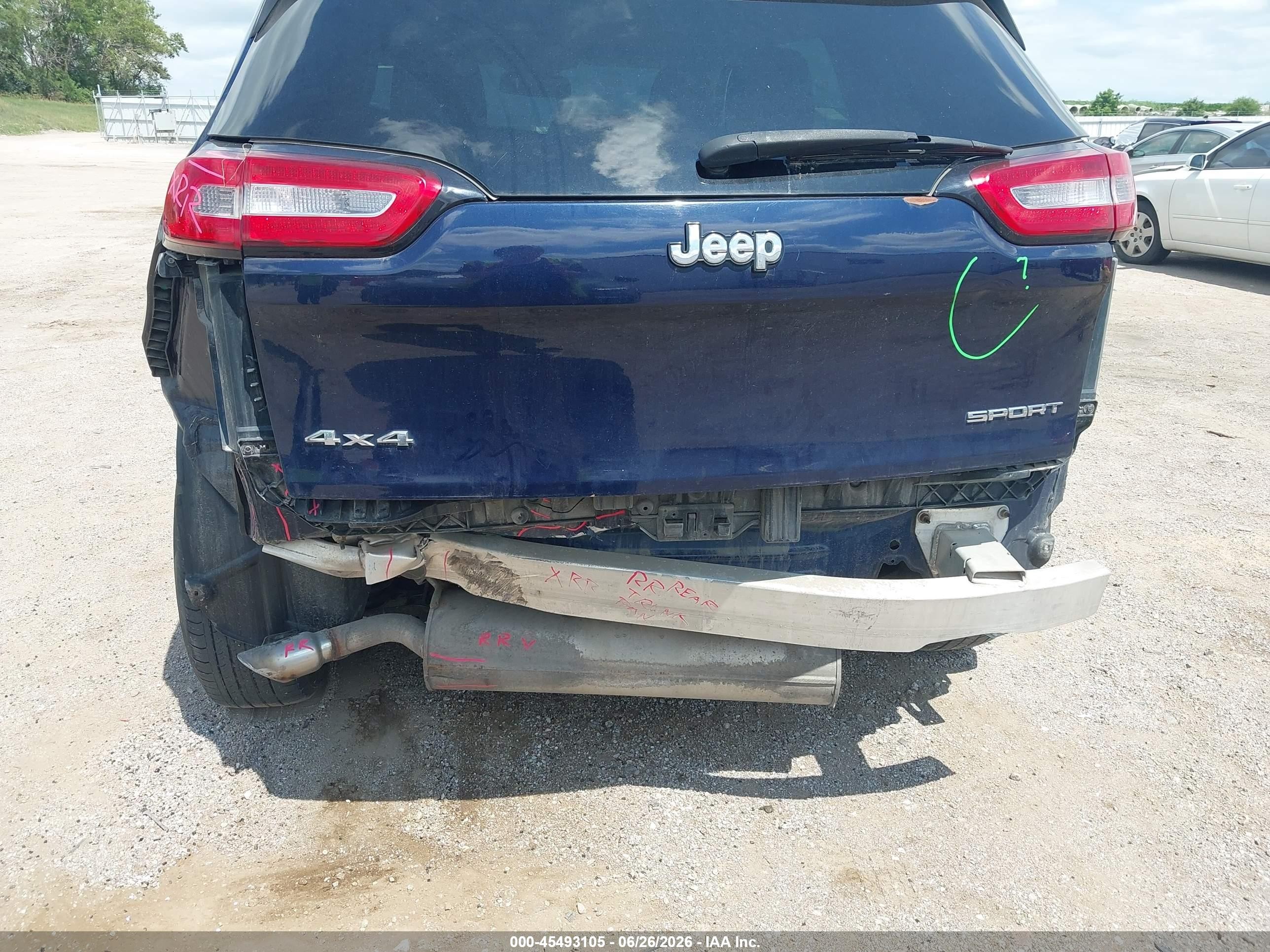 2014 Jeep Cherokee Sport Blue vin: 1C4PJMAB9EW233298
