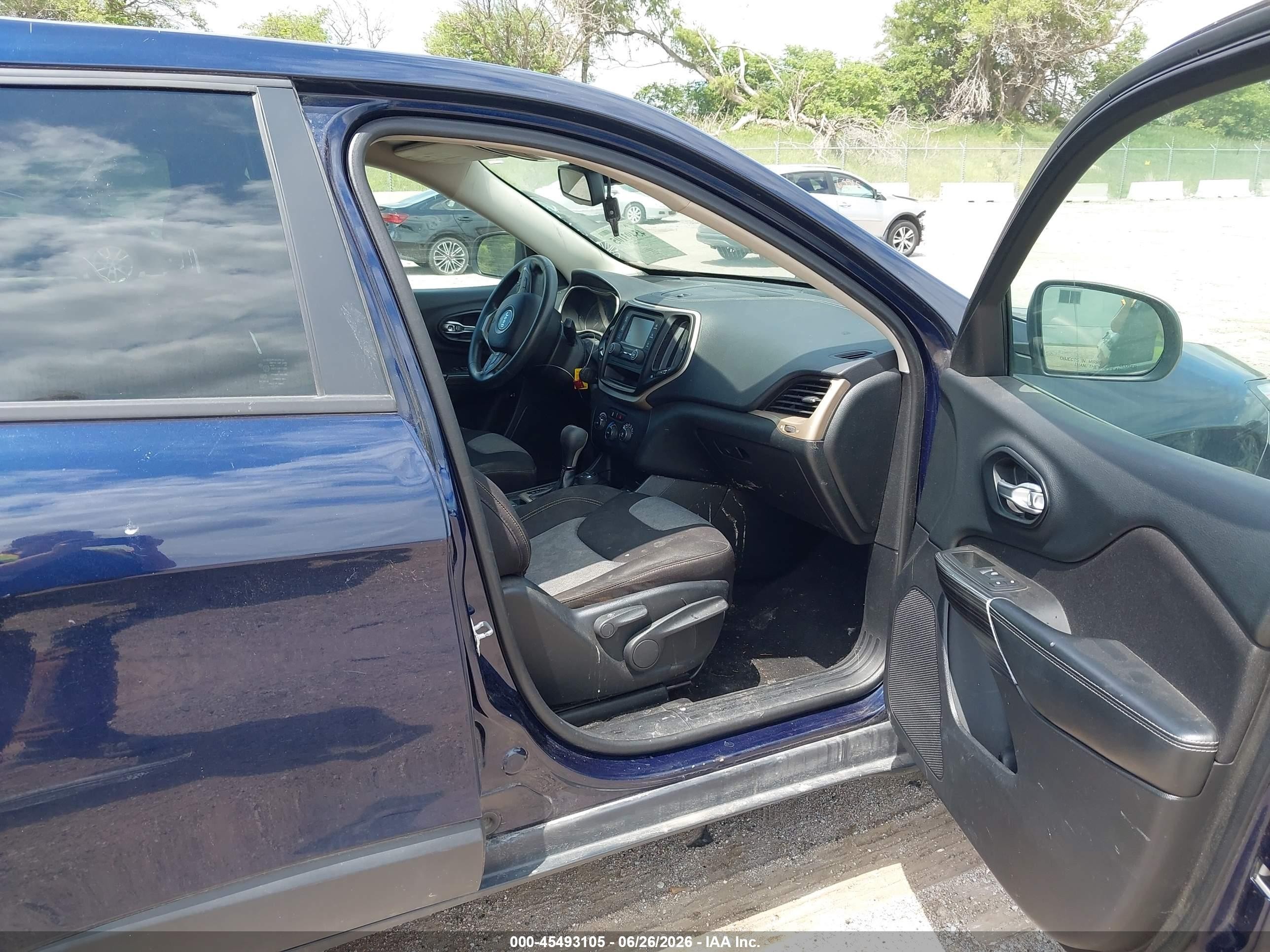 2014 Jeep Cherokee Sport Blue vin: 1C4PJMAB9EW233298