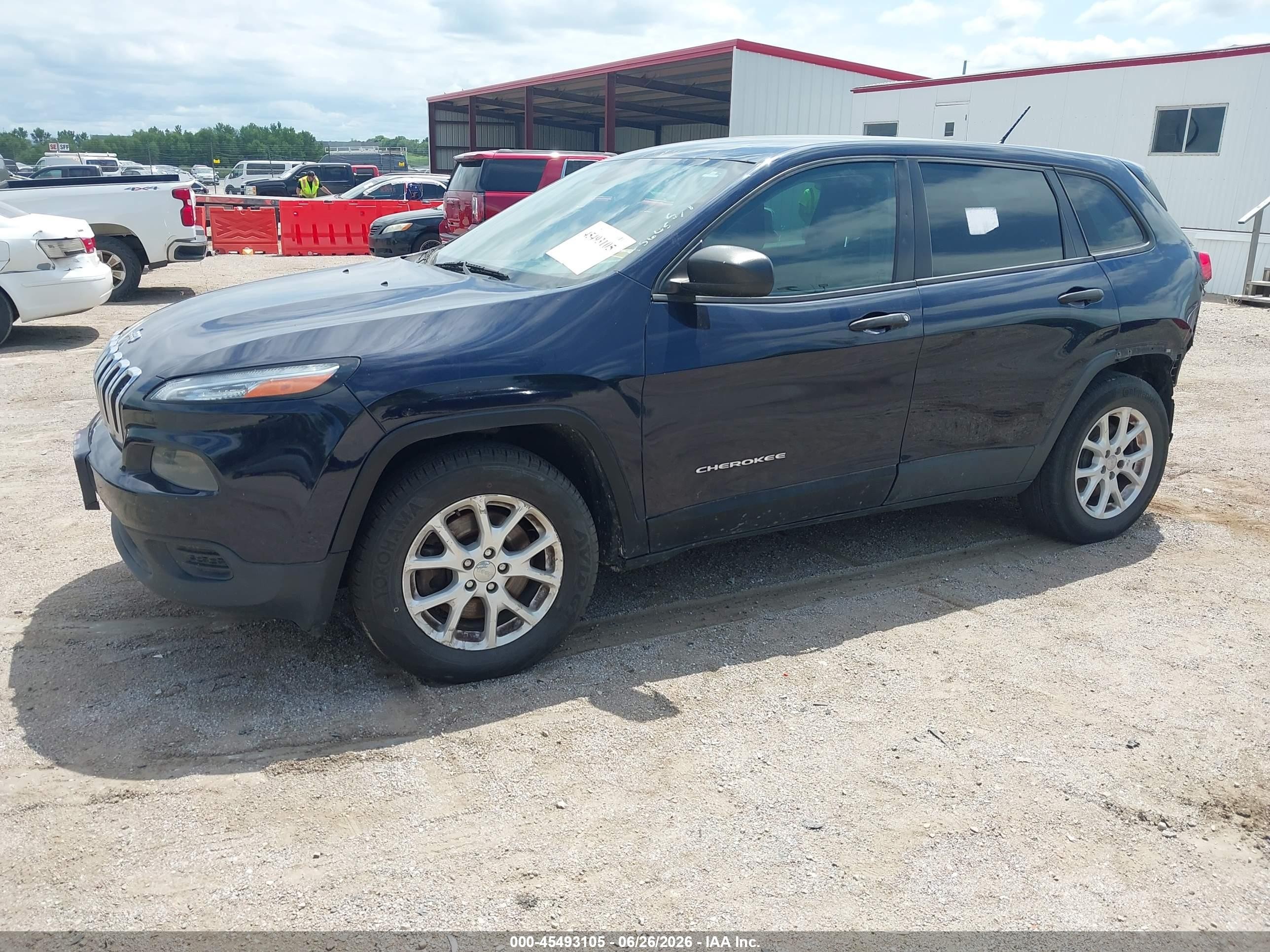2014 Jeep Cherokee Sport Blue vin: 1C4PJMAB9EW233298