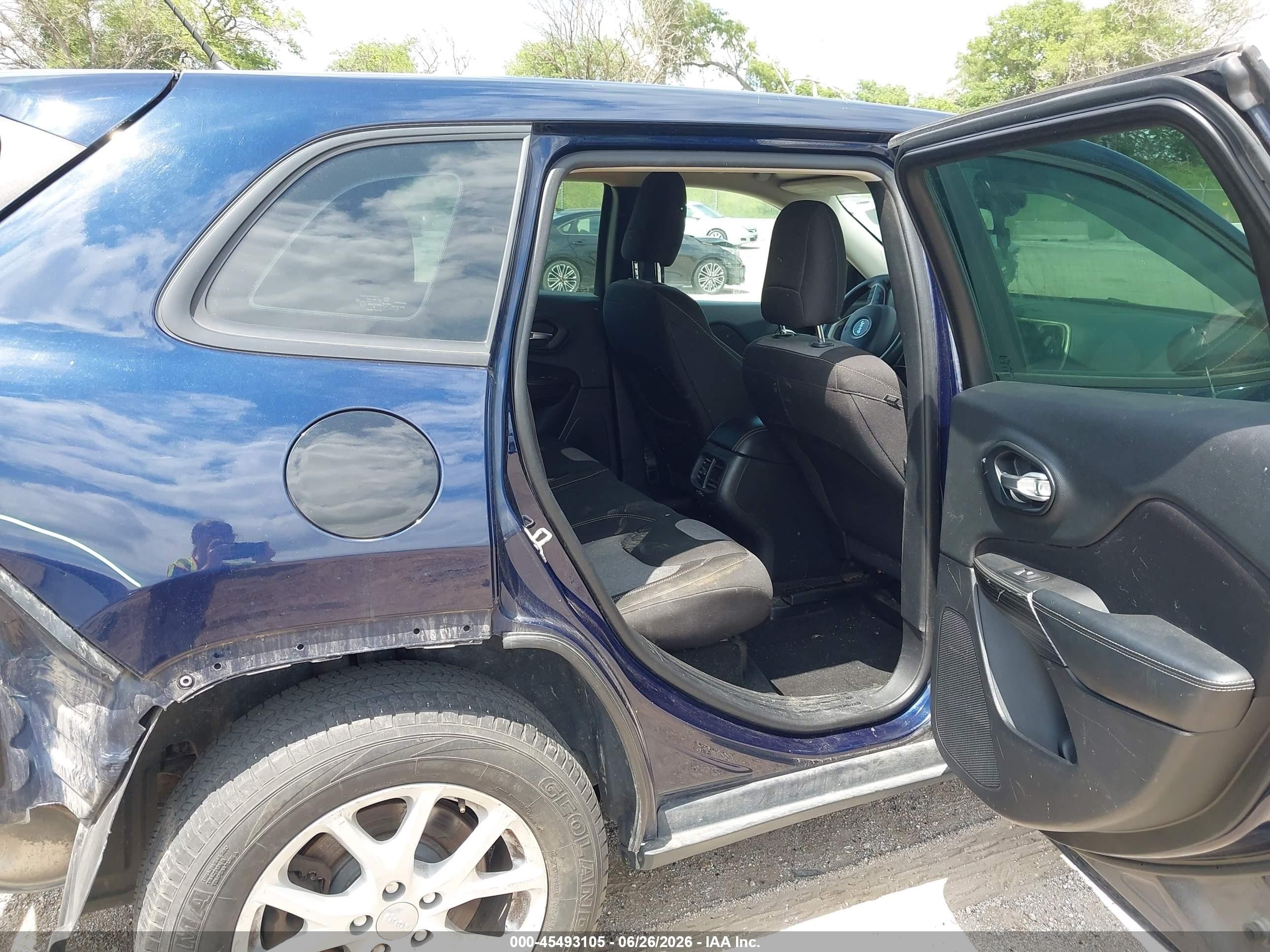 2014 Jeep Cherokee Sport Blue vin: 1C4PJMAB9EW233298