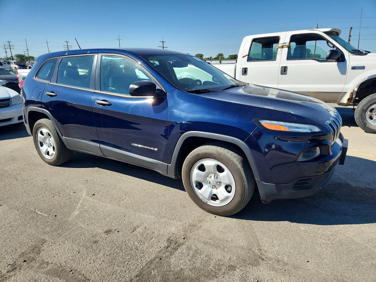 2014 Jeep Cherokee Sport Синий vin: 1C4PJMAB9EW269816