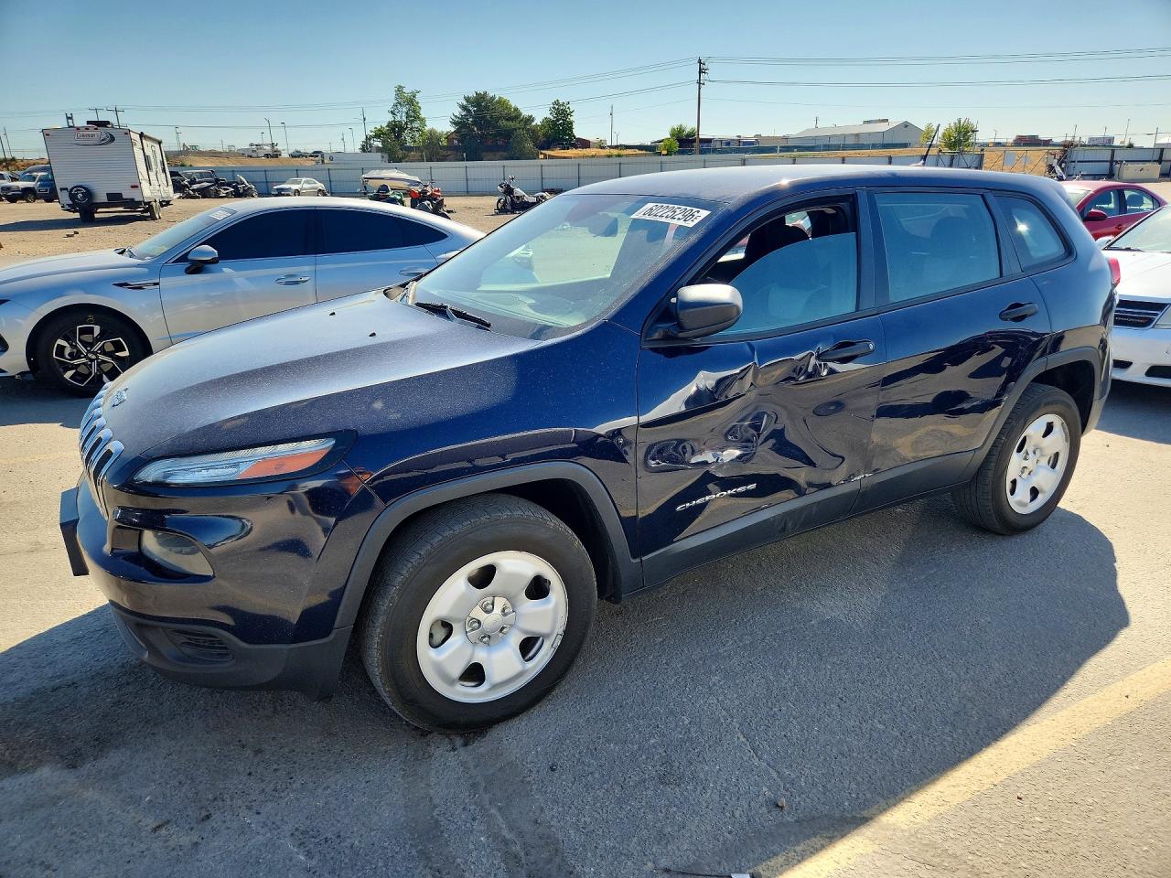 2014 Jeep Cherokee Sport Синий vin: 1C4PJMAB9EW269816