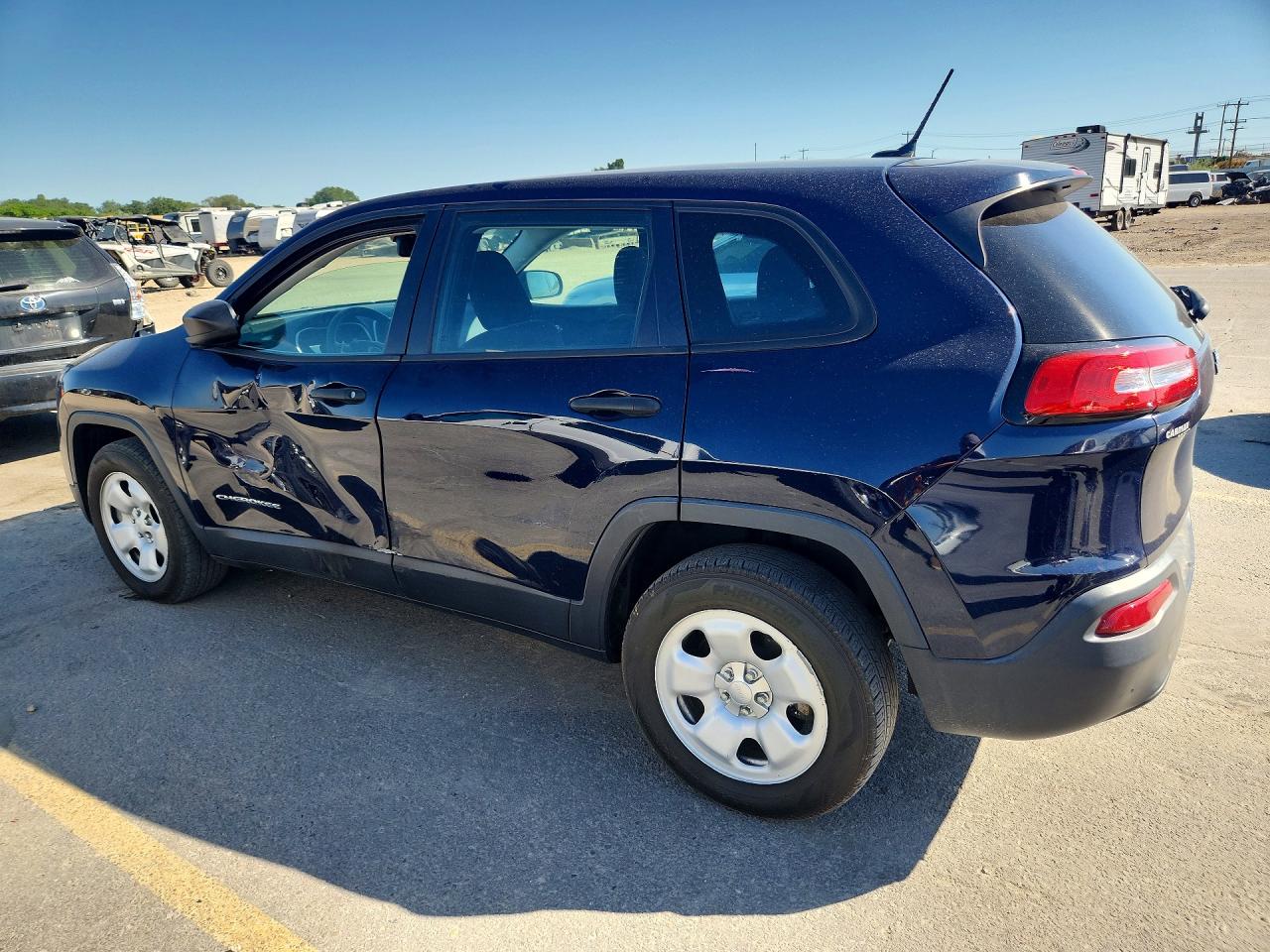 2014 Jeep Cherokee Sport Синий vin: 1C4PJMAB9EW269816