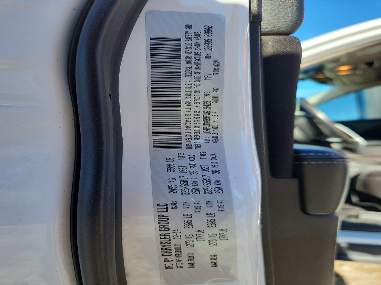 2015 Jeep Cherokee Sport White vin: 1C4PJMAB9FW619429