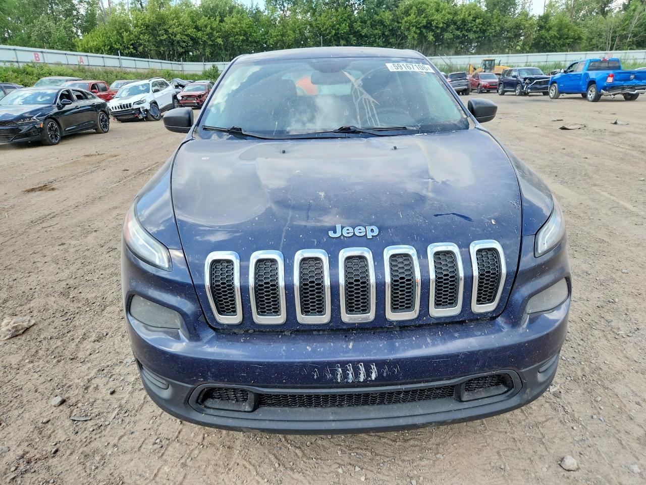 2015 Jeep Cherokee Sport Blue vin: 1C4PJMAB9FW659316