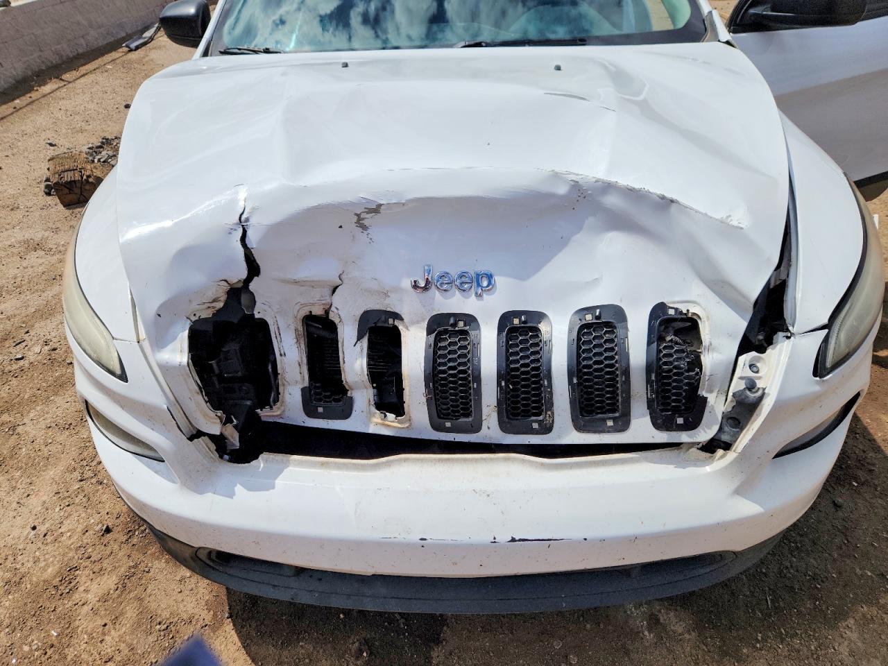 2015 Jeep Cherokee Sport White vin: 1C4PJMAB9FW769458