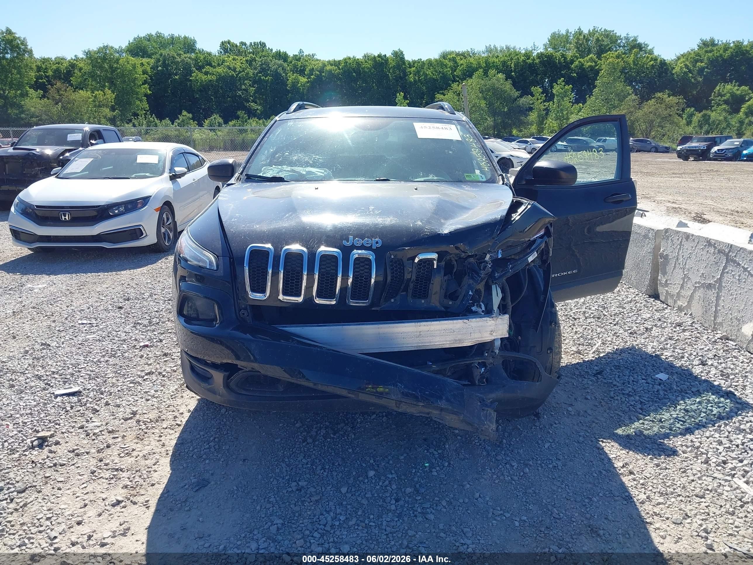 2016 Jeep Cherokee Sport Black vin: 1C4PJMABOGW240630
