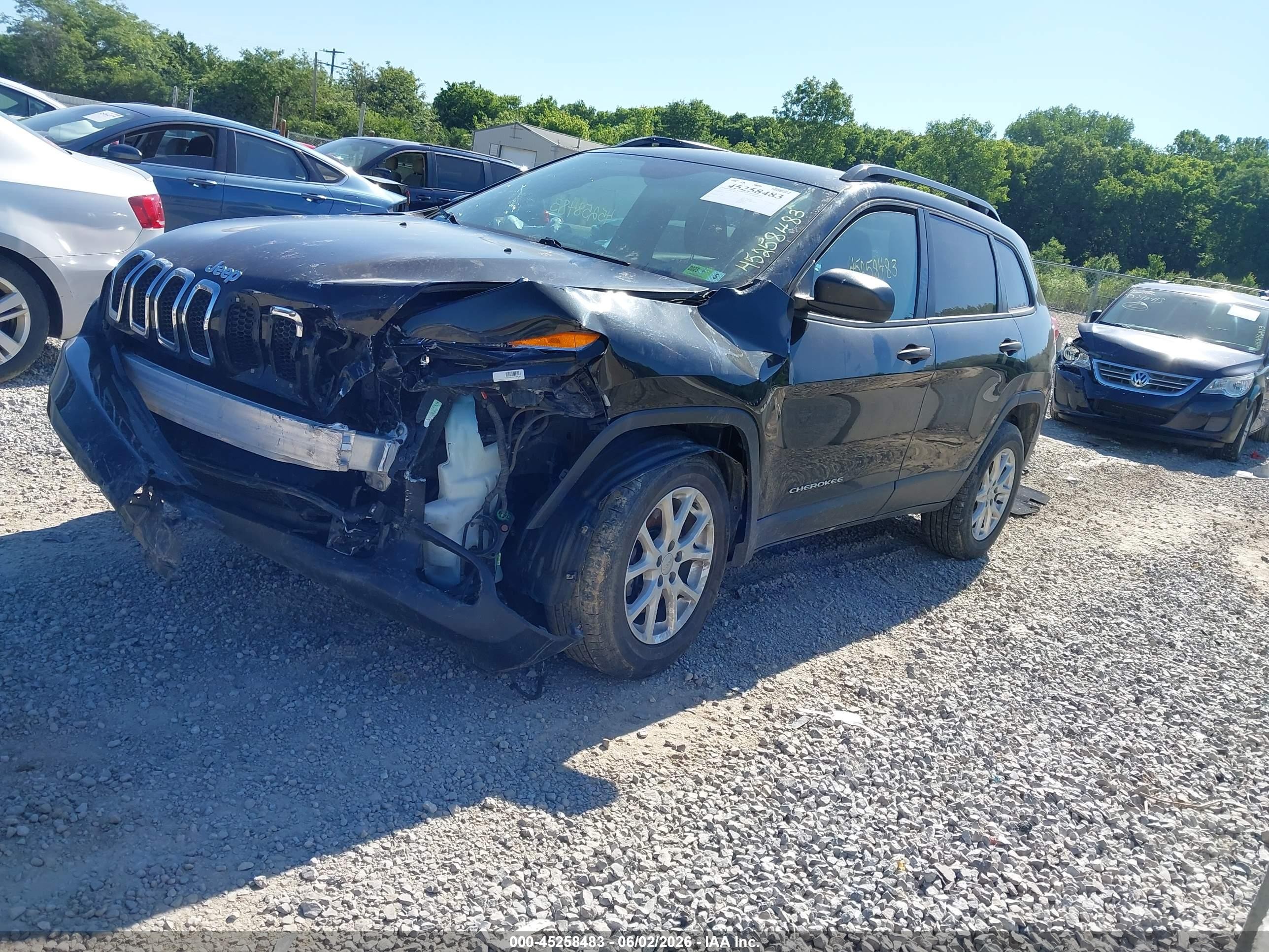 2016 Jeep Cherokee Sport Black vin: 1C4PJMABOGW240630