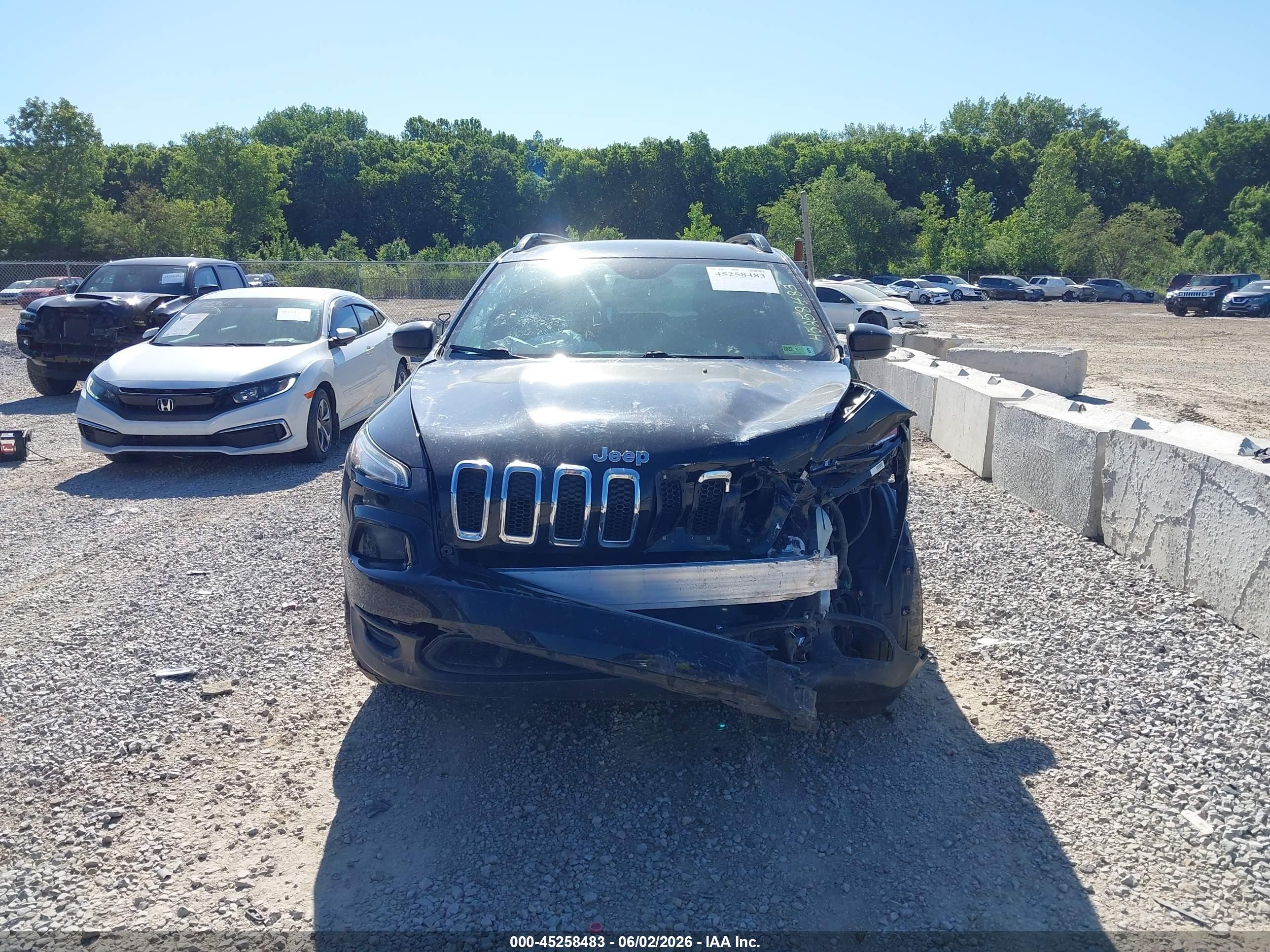 2016 Jeep Cherokee Sport Black vin: 1C4PJMABOGW240630