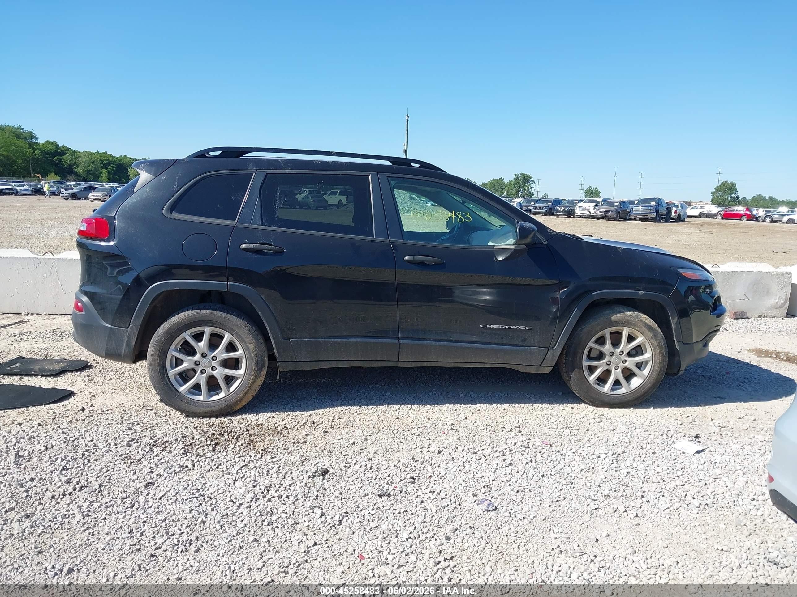 2016 Jeep Cherokee Sport Black vin: 1C4PJMABOGW240630