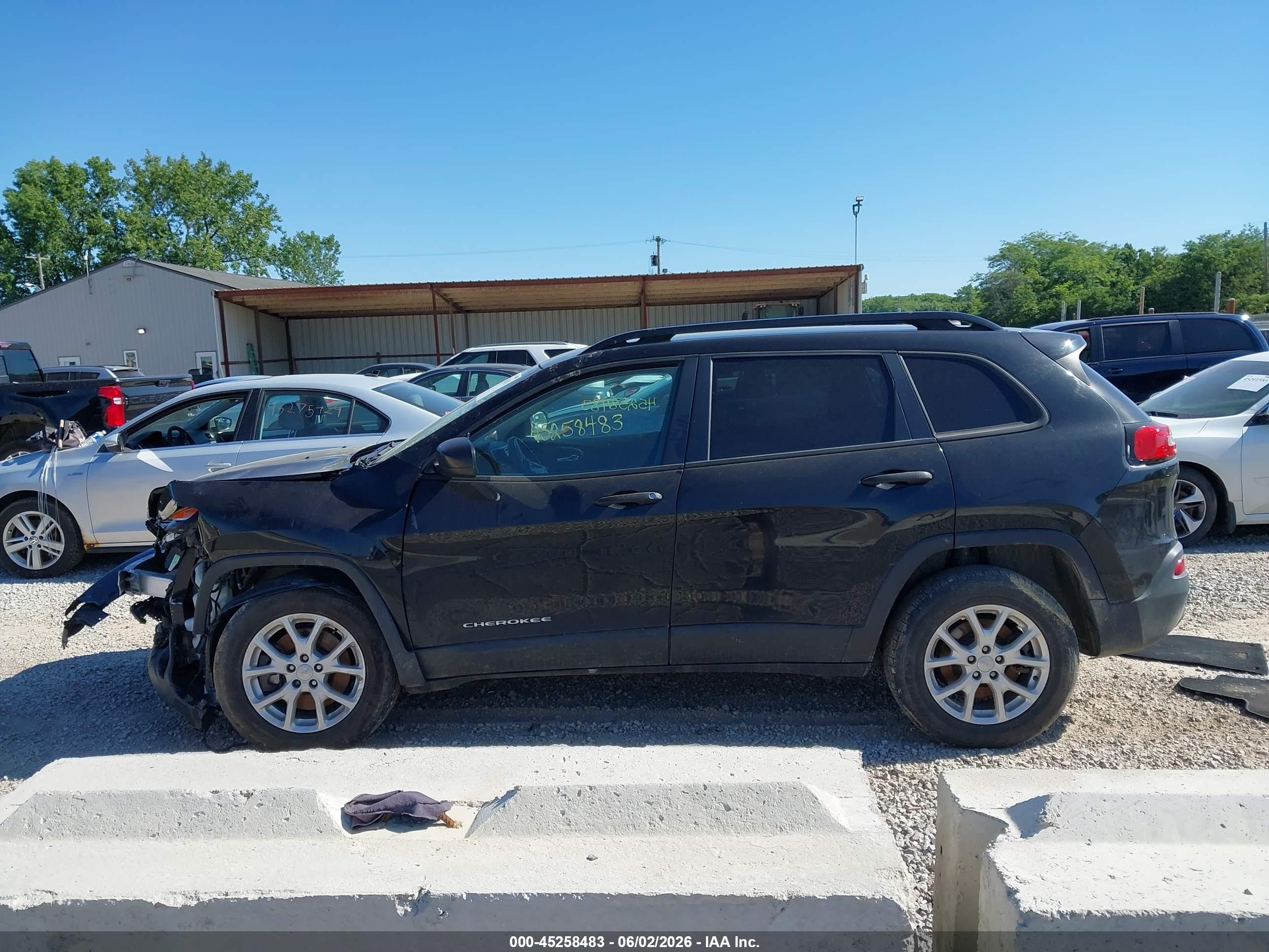 2016 Jeep Cherokee Sport Black vin: 1C4PJMABOGW240630