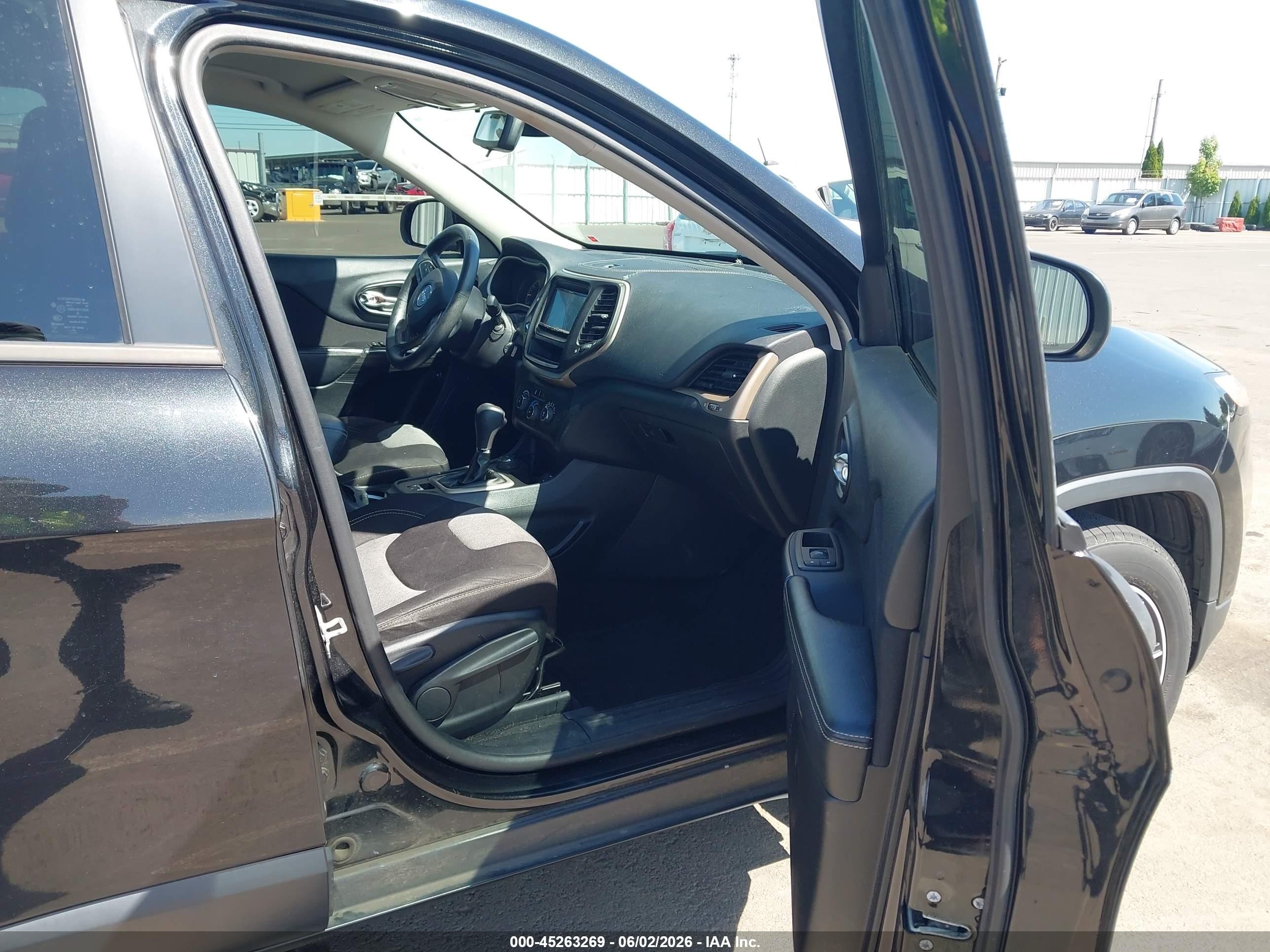2014 Jeep Cherokee Sport Black vin: 1C4PJMABXEW266715