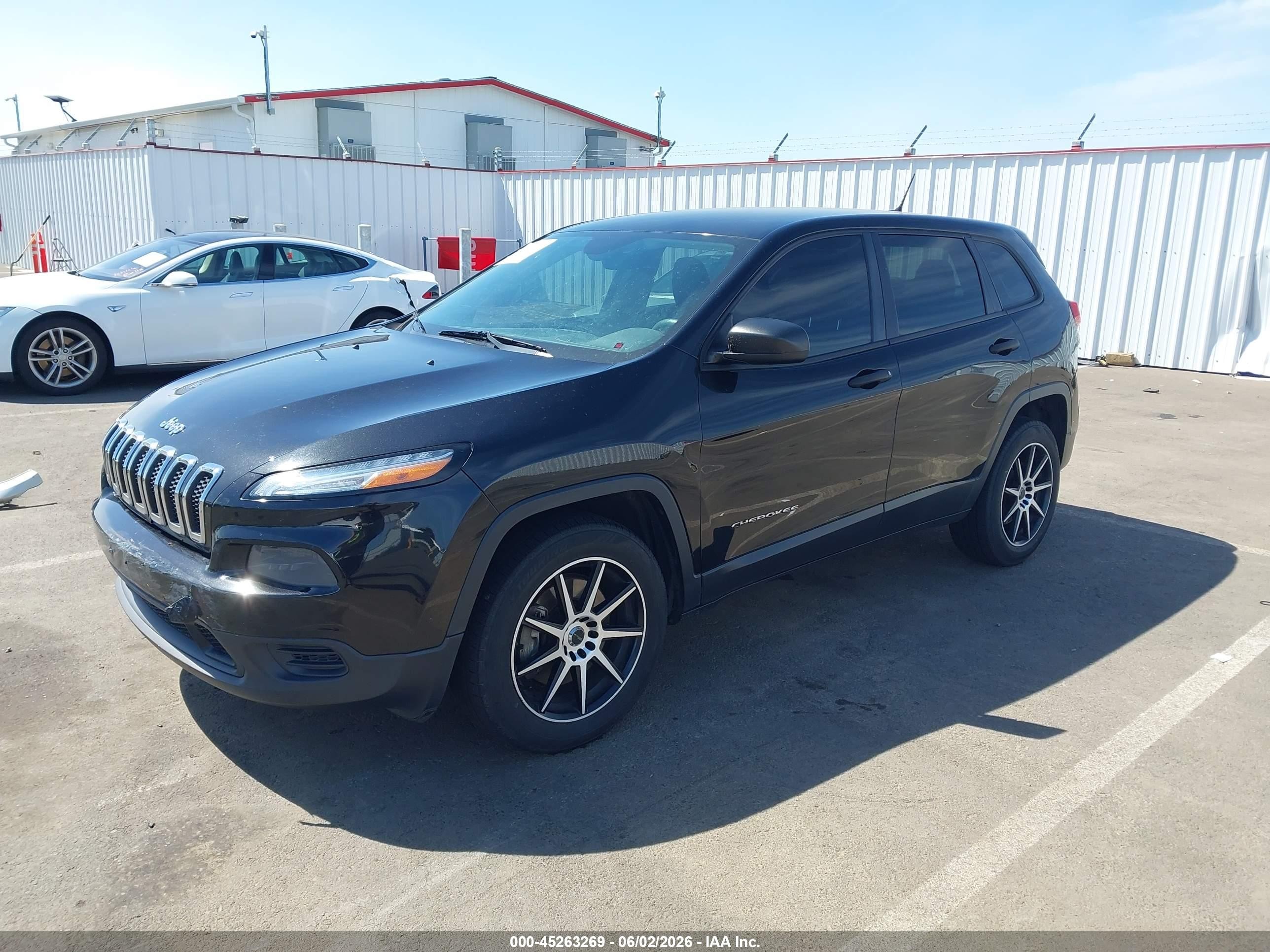2014 Jeep Cherokee Sport Black vin: 1C4PJMABXEW266715
