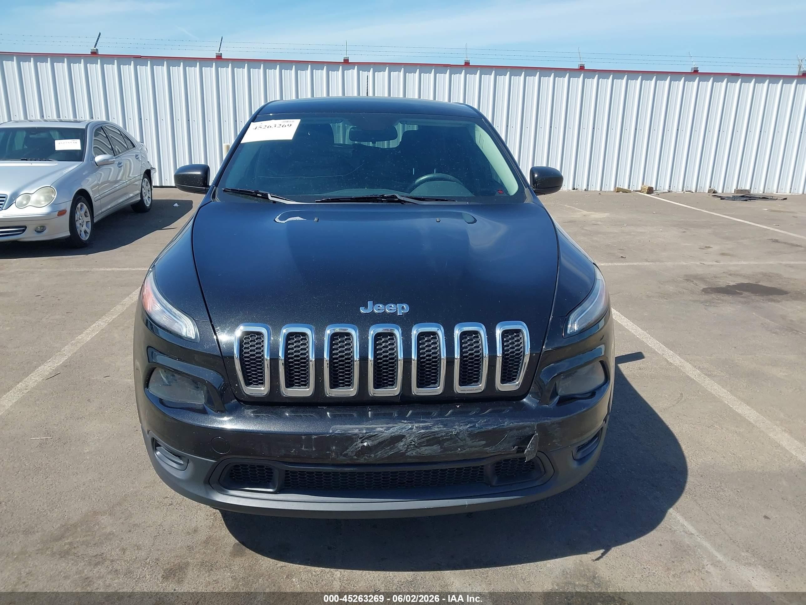 2014 Jeep Cherokee Sport Black vin: 1C4PJMABXEW266715