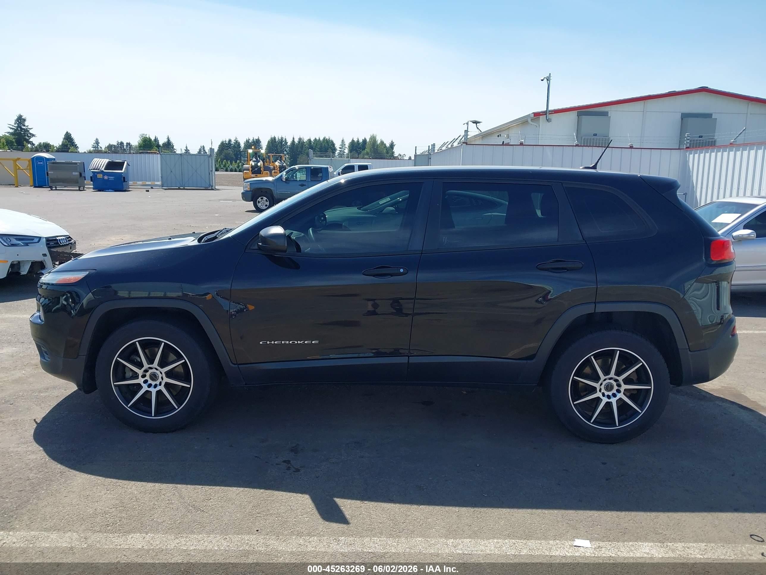 2014 Jeep Cherokee Sport Black vin: 1C4PJMABXEW266715