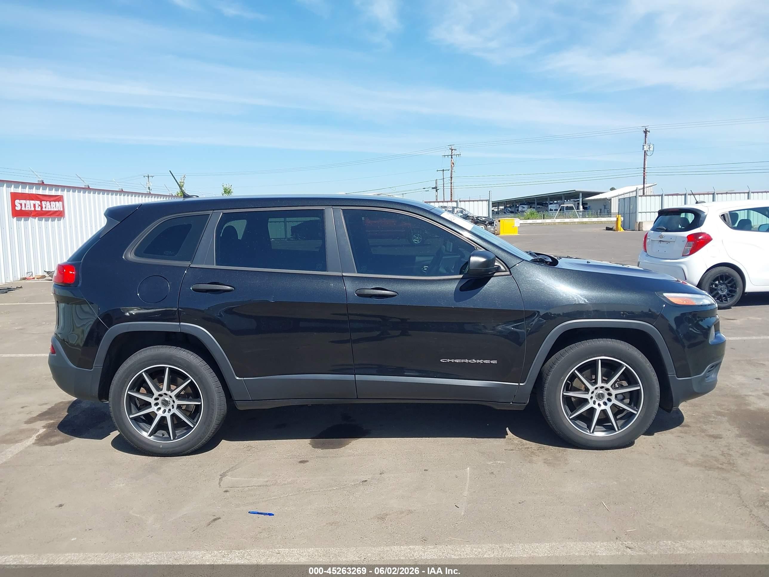 2014 Jeep Cherokee Sport Black vin: 1C4PJMABXEW266715
