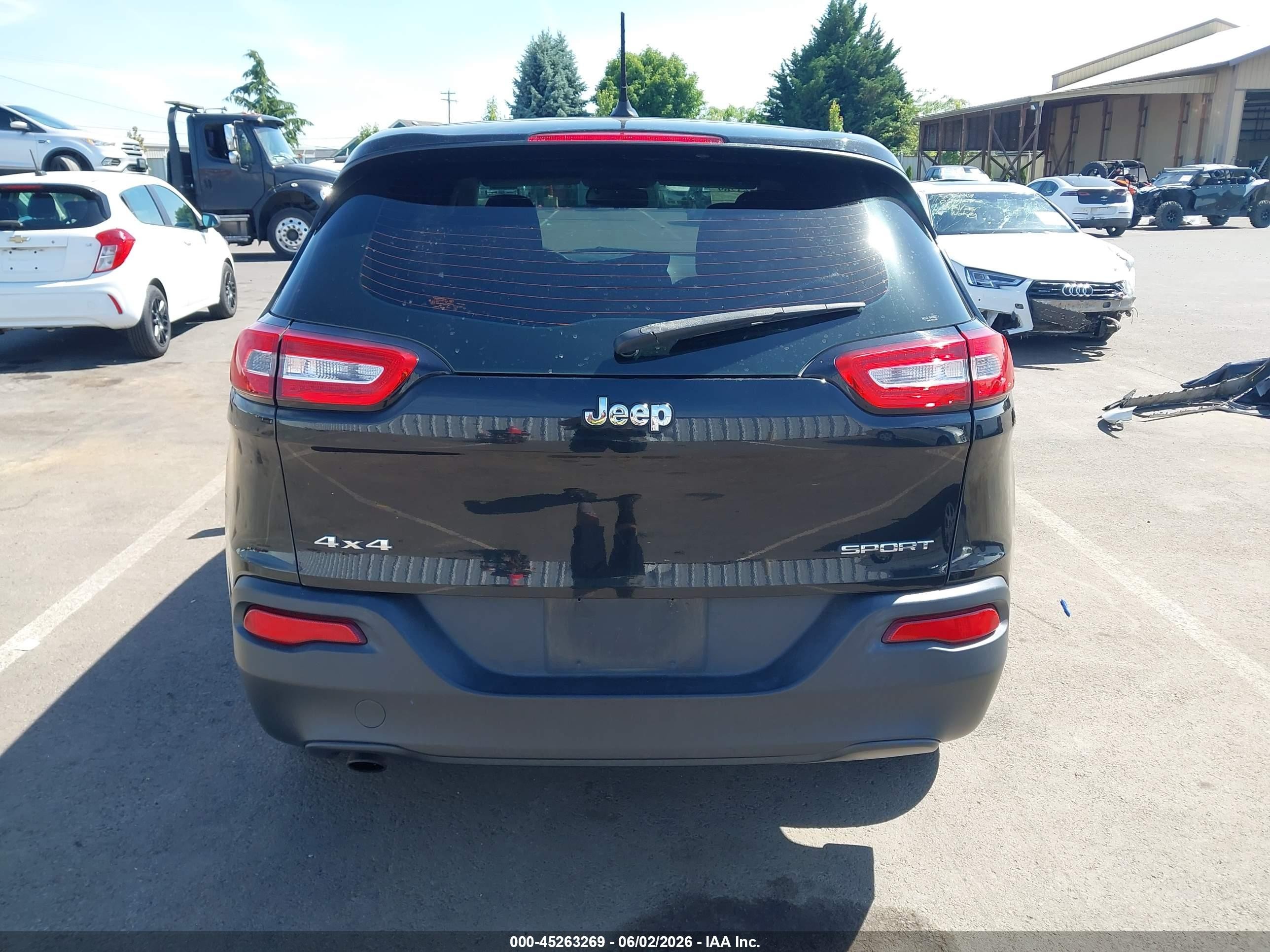 2014 Jeep Cherokee Sport Black vin: 1C4PJMABXEW266715