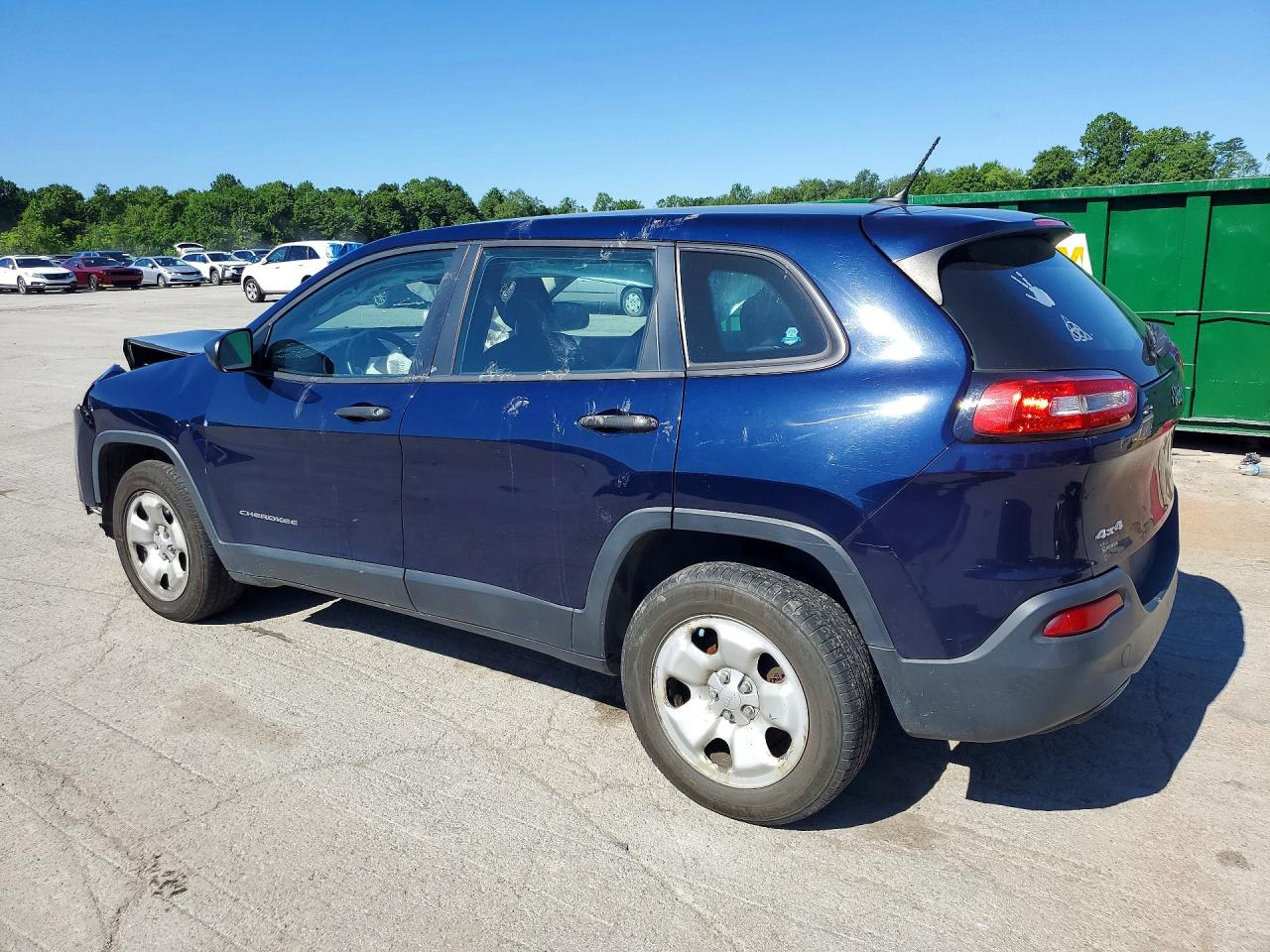 2014 Jeep Cherokee Sport Blue vin: 1C4PJMABXEW285331