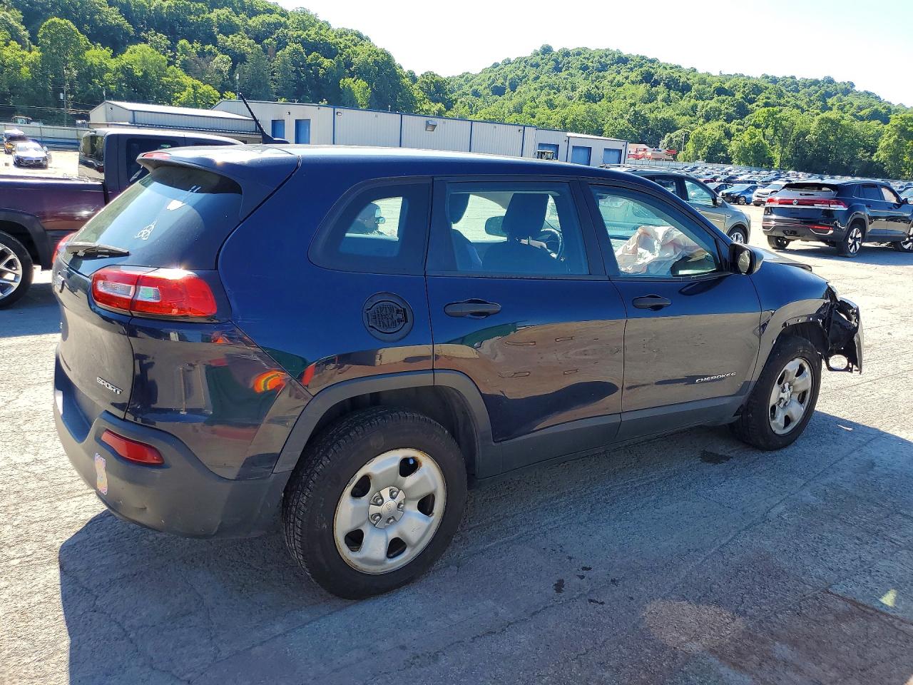 2014 Jeep Cherokee Sport Blue vin: 1C4PJMABXEW285331