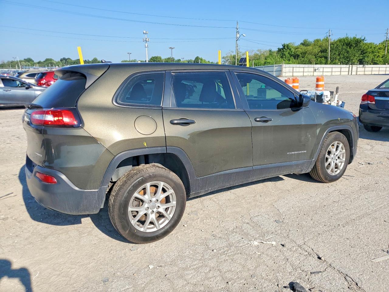 2015 Jeep Cherokee Sport Green vin: 1C4PJMABXFW503981