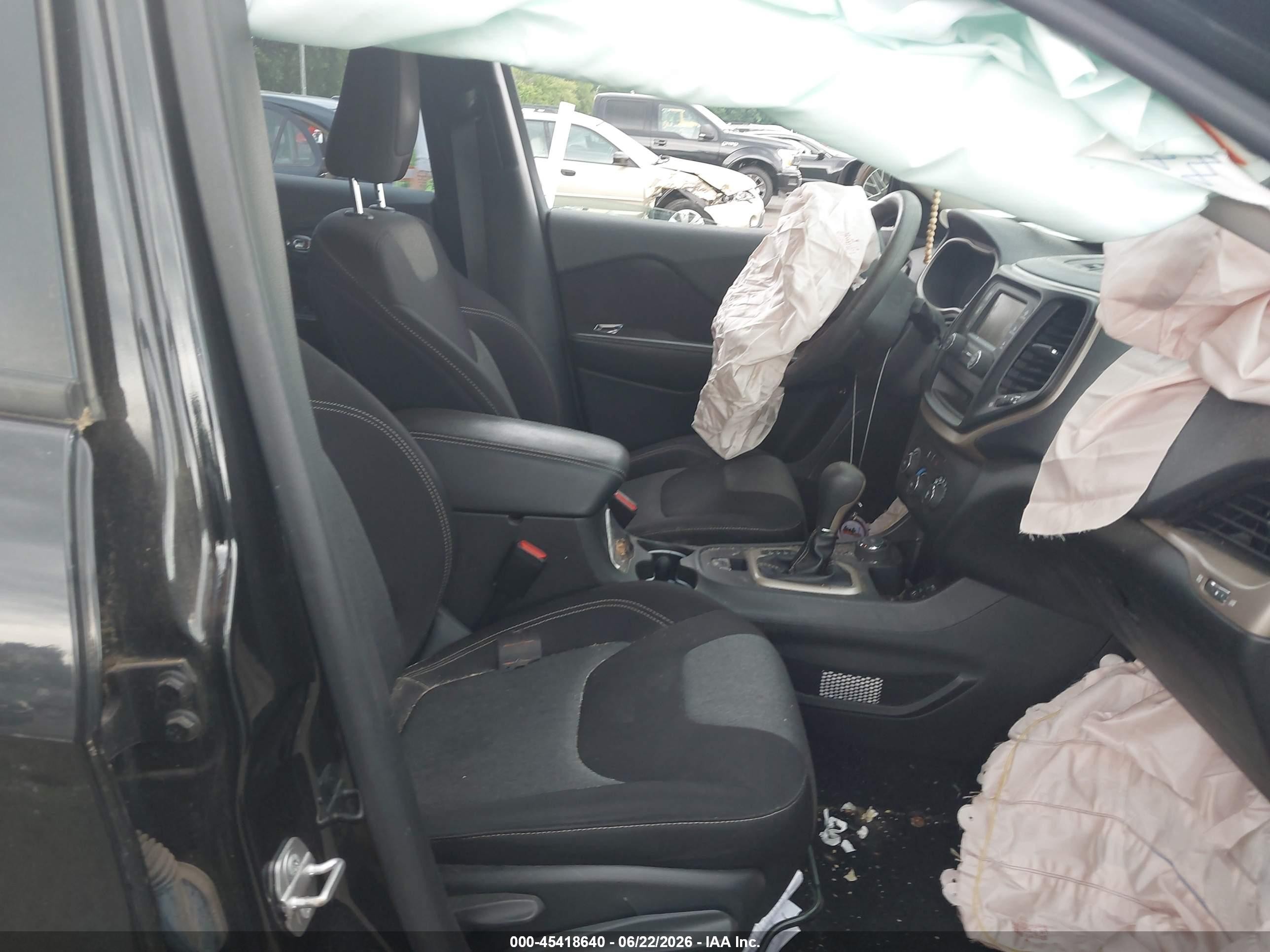2015 Jeep Cherokee Sport Black vin: 1C4PJMABXFW546782